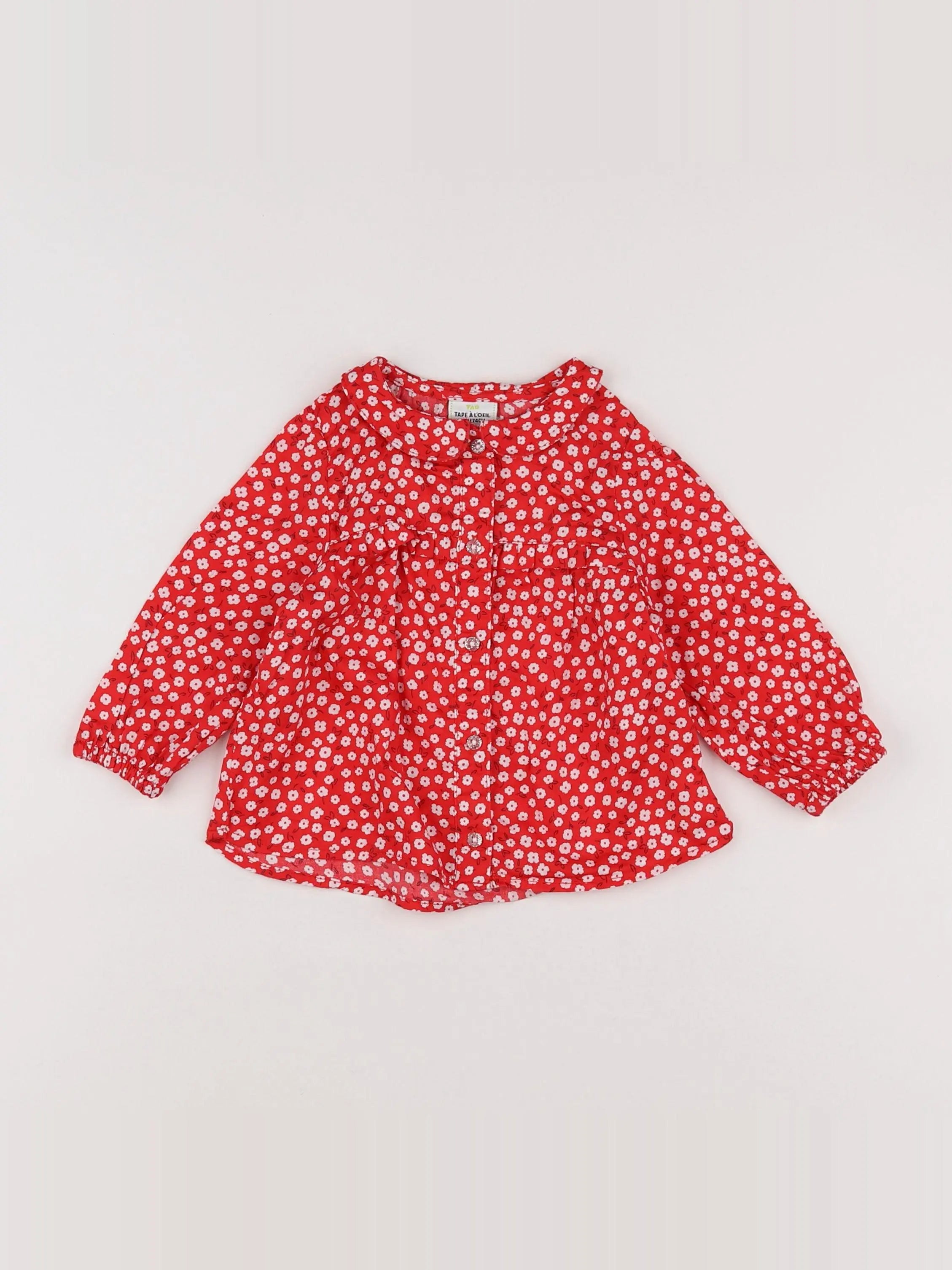 Tape à l'oeil - blouse blanc, rouge - 12 mois