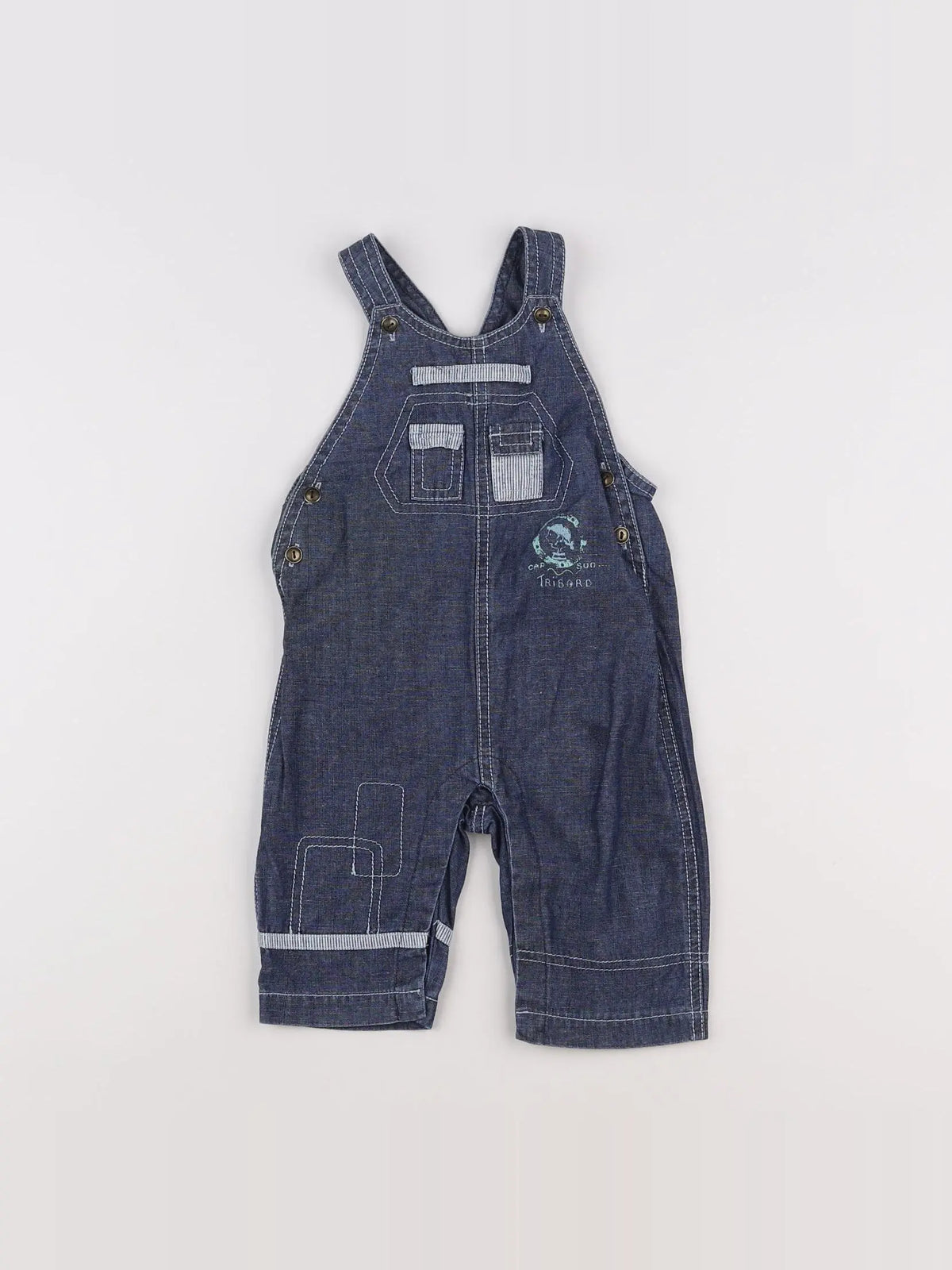 Natalys - salopette bleu - 6 mois