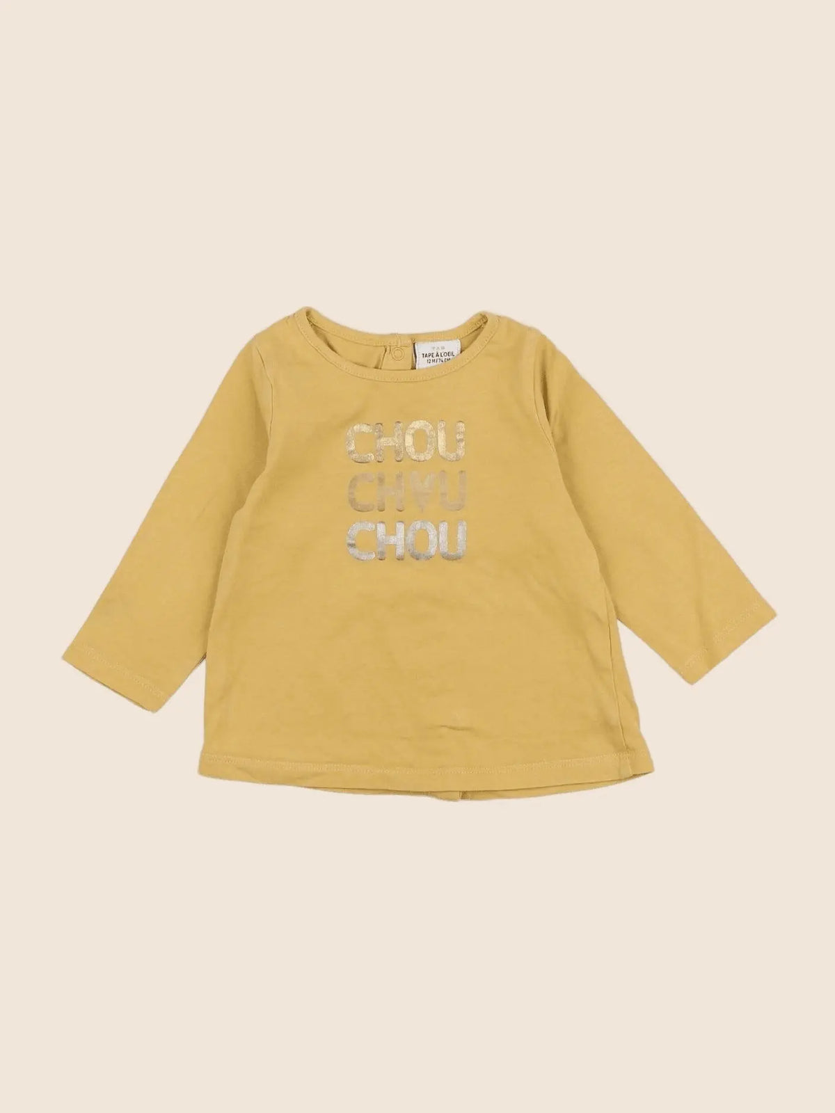 Tape à l'oeil - tee-shirt jaune - 12 mois