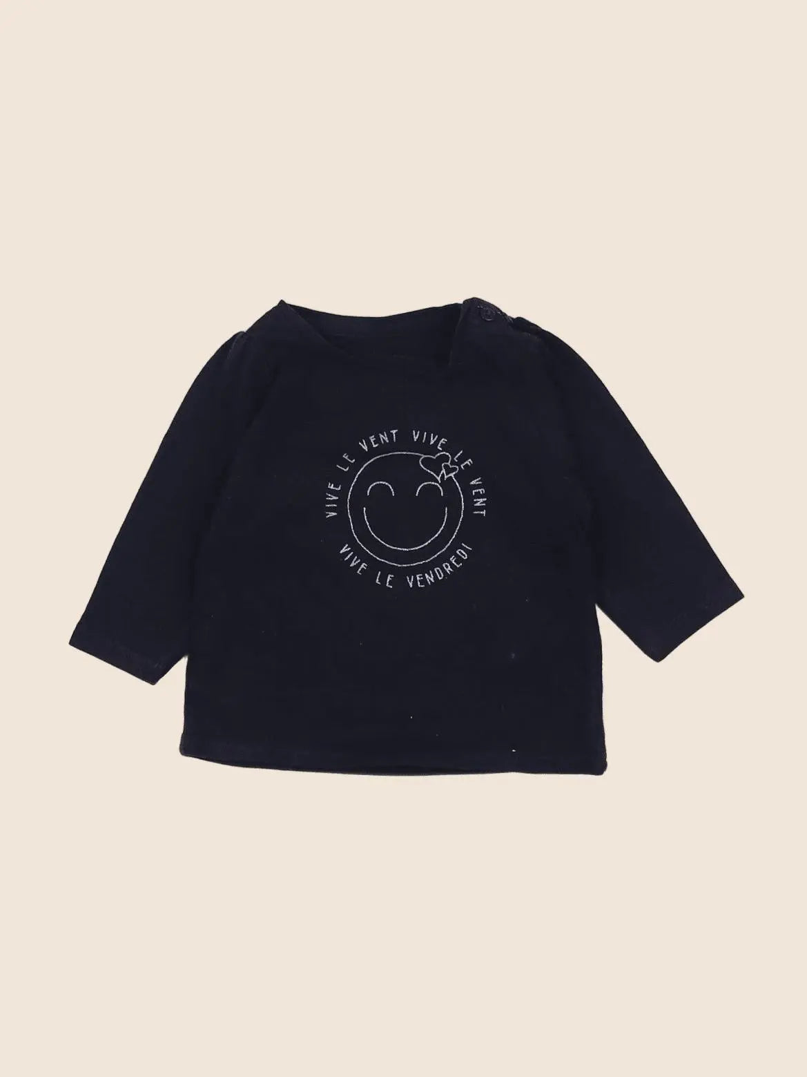Vertbaudet - tee-shirt bleu - 3 mois