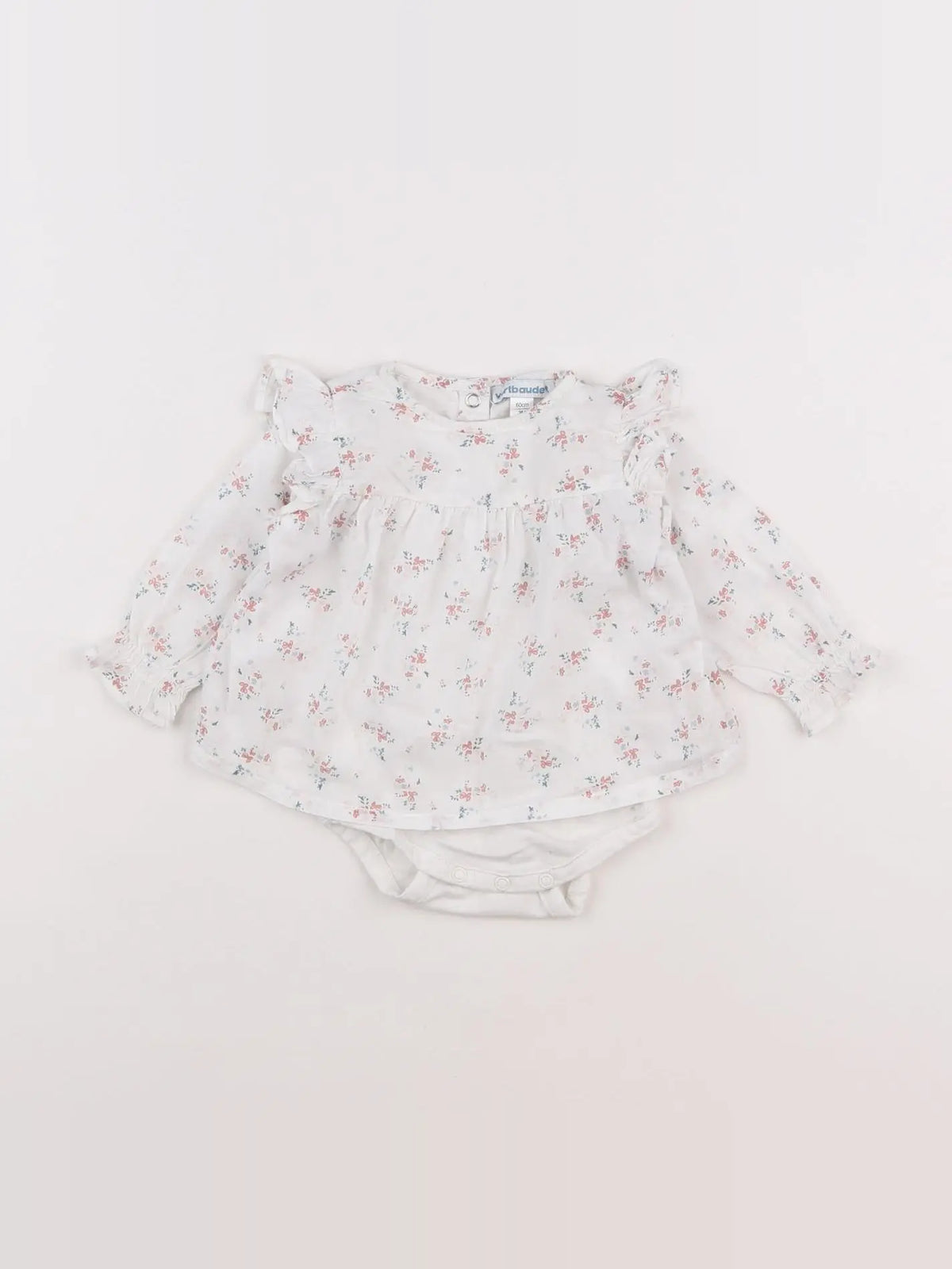 Vertbaudet - body blouse multicolore - 3 mois