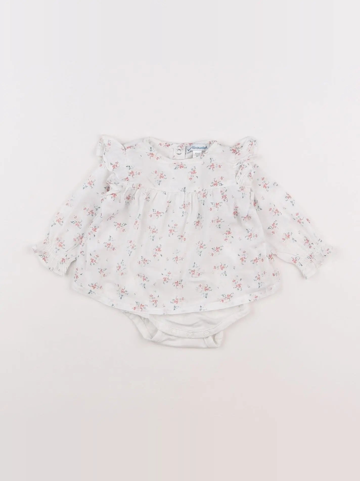 Vertbaudet - body blouse multicolore - 3 mois