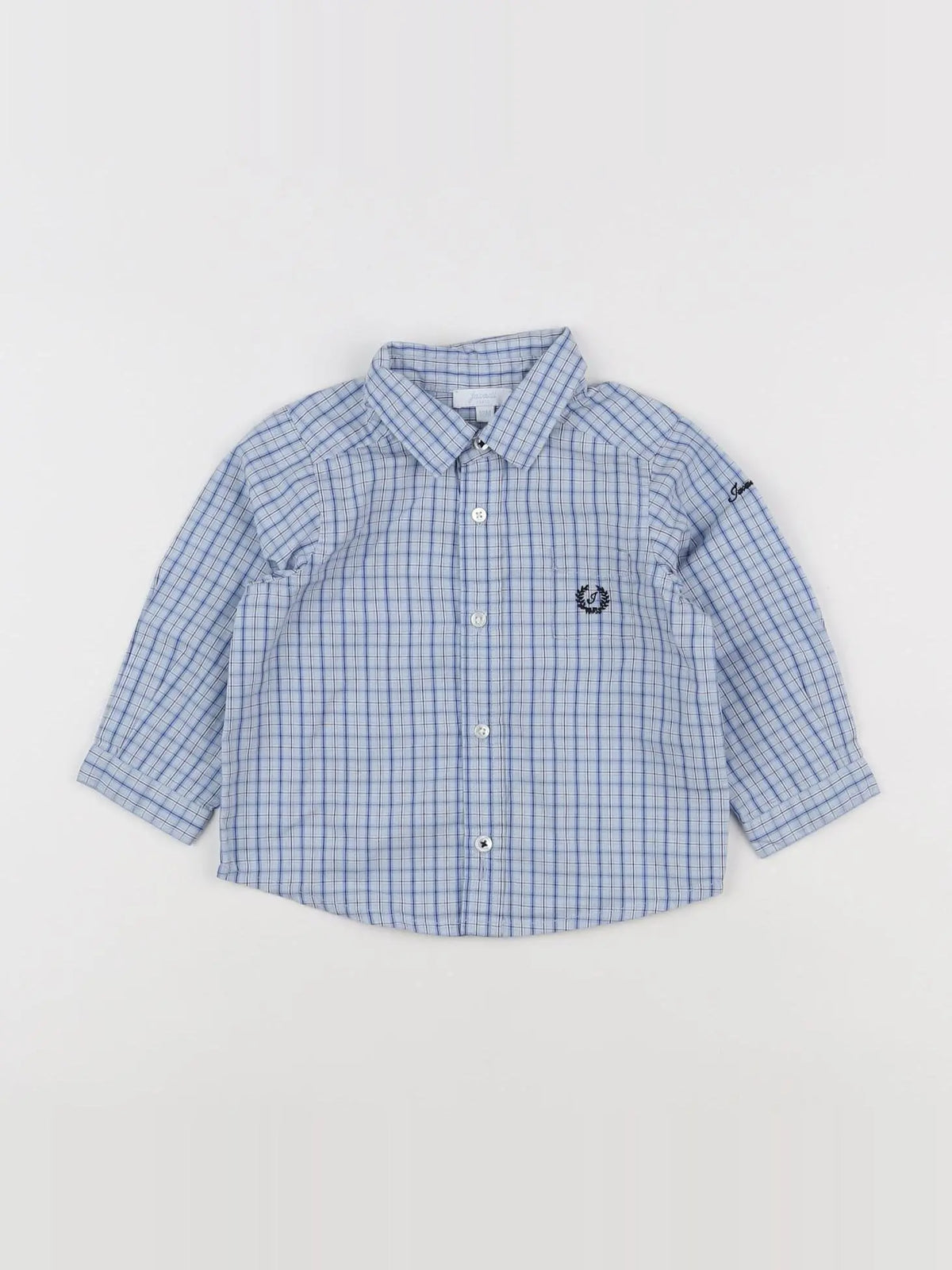 Jacadi - chemise blanc, bleu - 12 mois