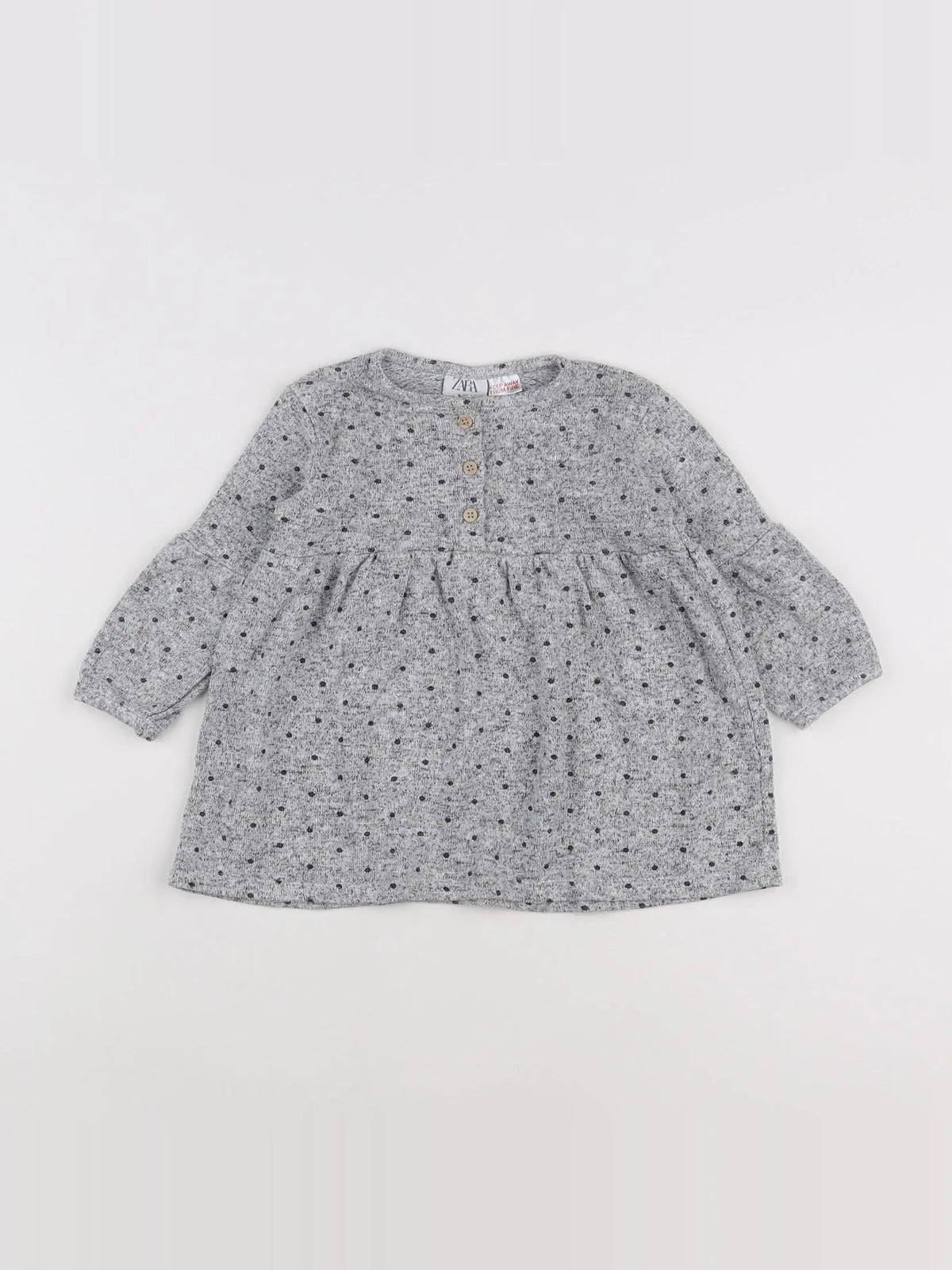 Zara - robe gris - 9/12 mois