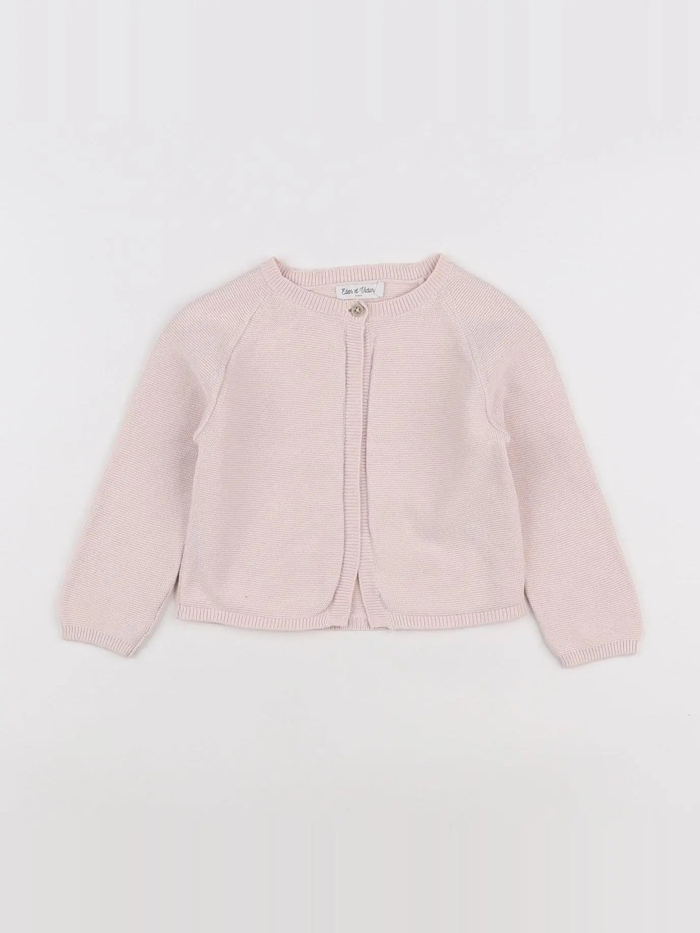 Eden & Victor - gilet rose - 12 mois
