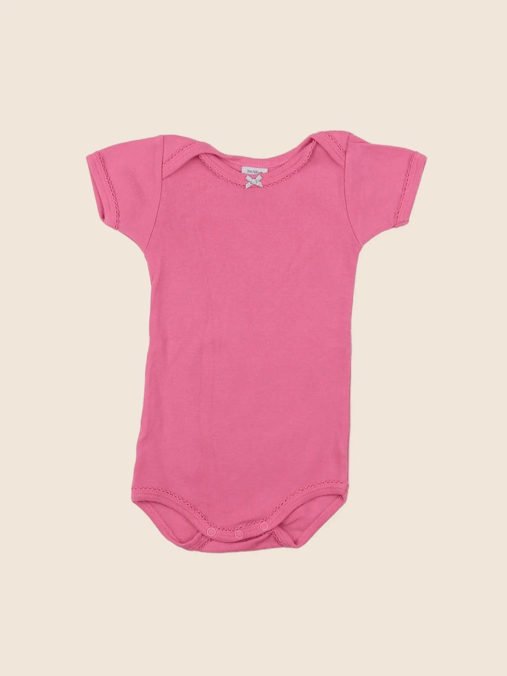 Petit Bateau - body rose - 3 mois