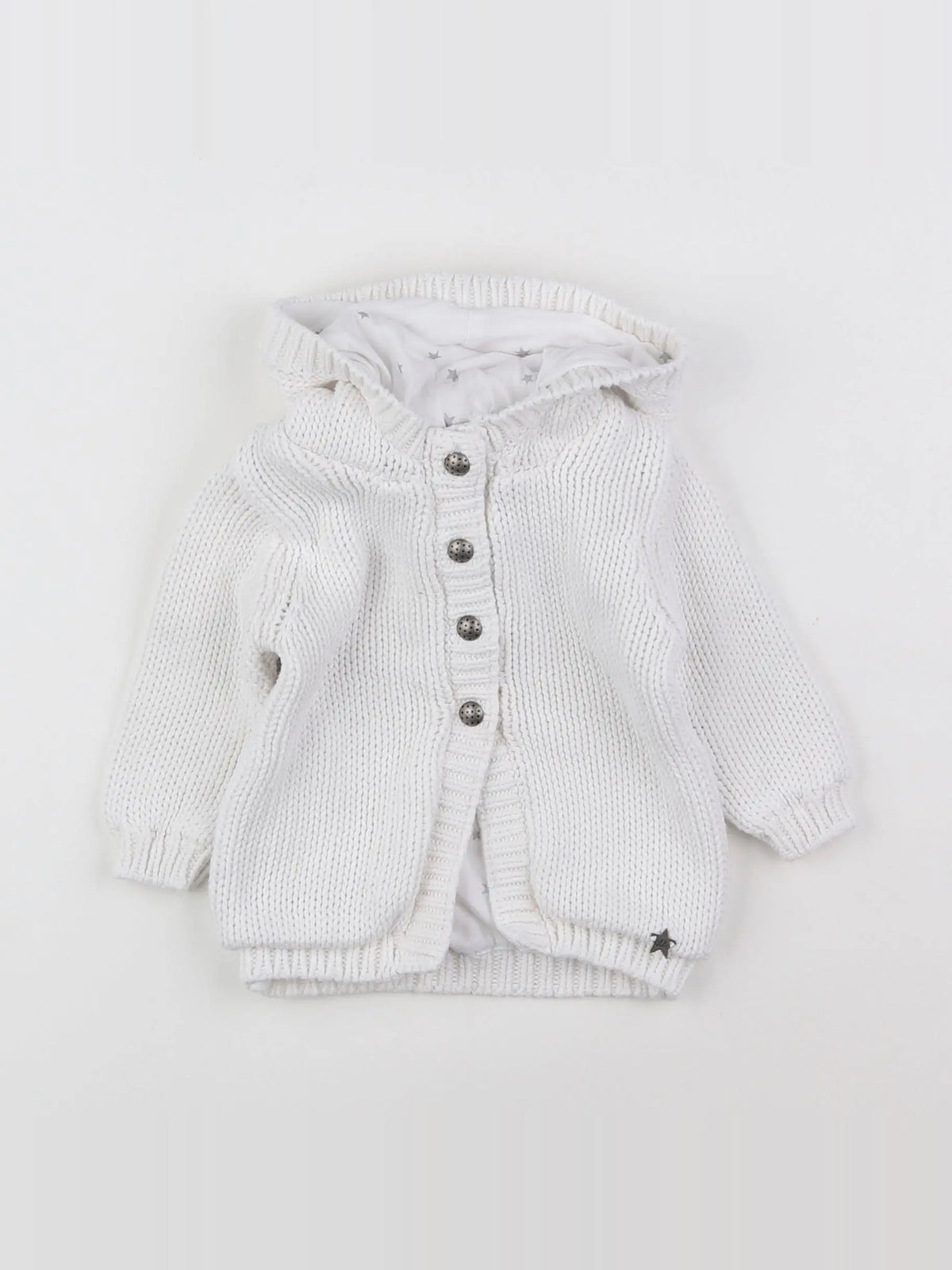 IKKS - gilet imprimé au dos blanc - 6 mois