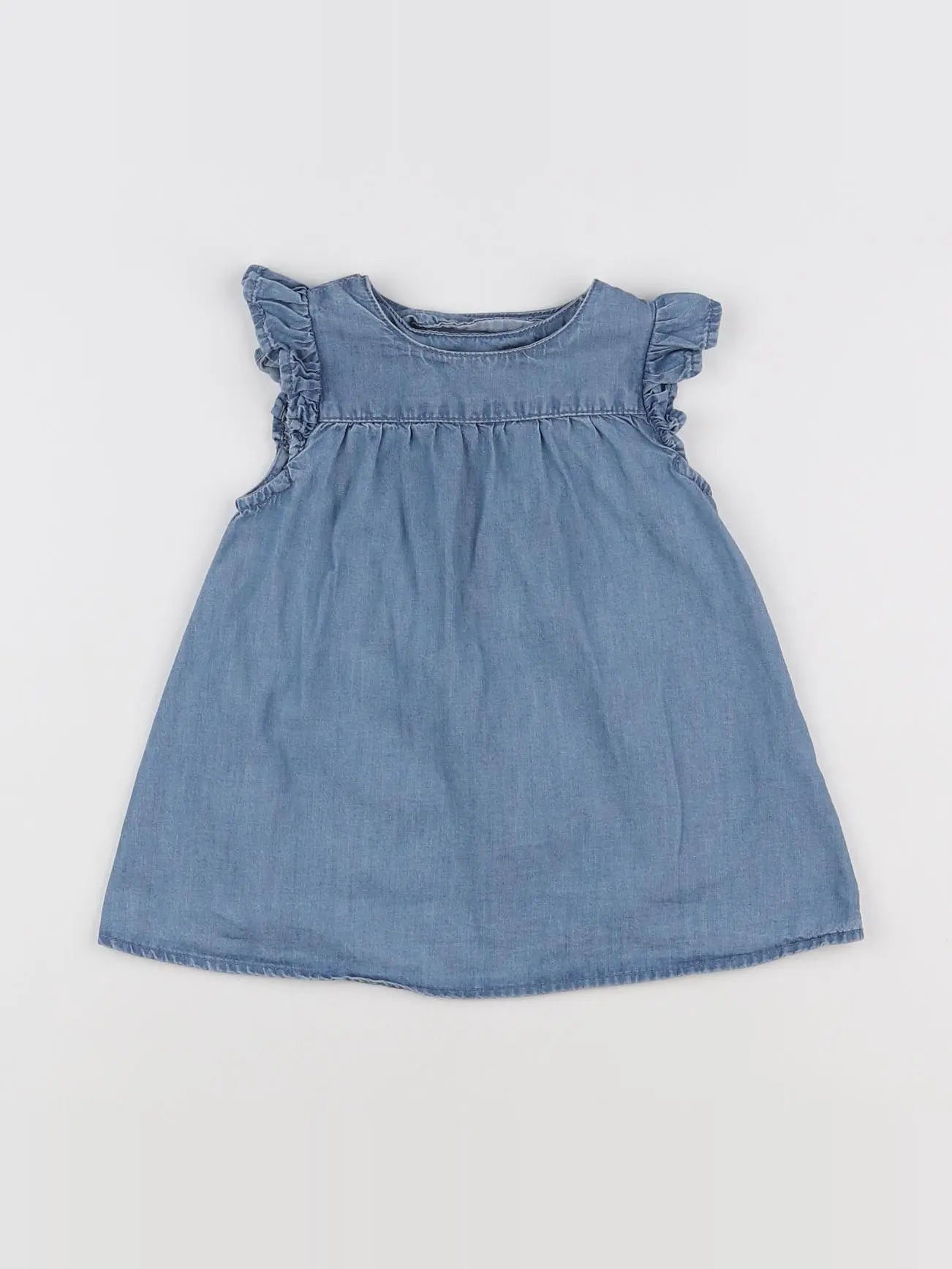 H&M - robe bleu - 6 mois