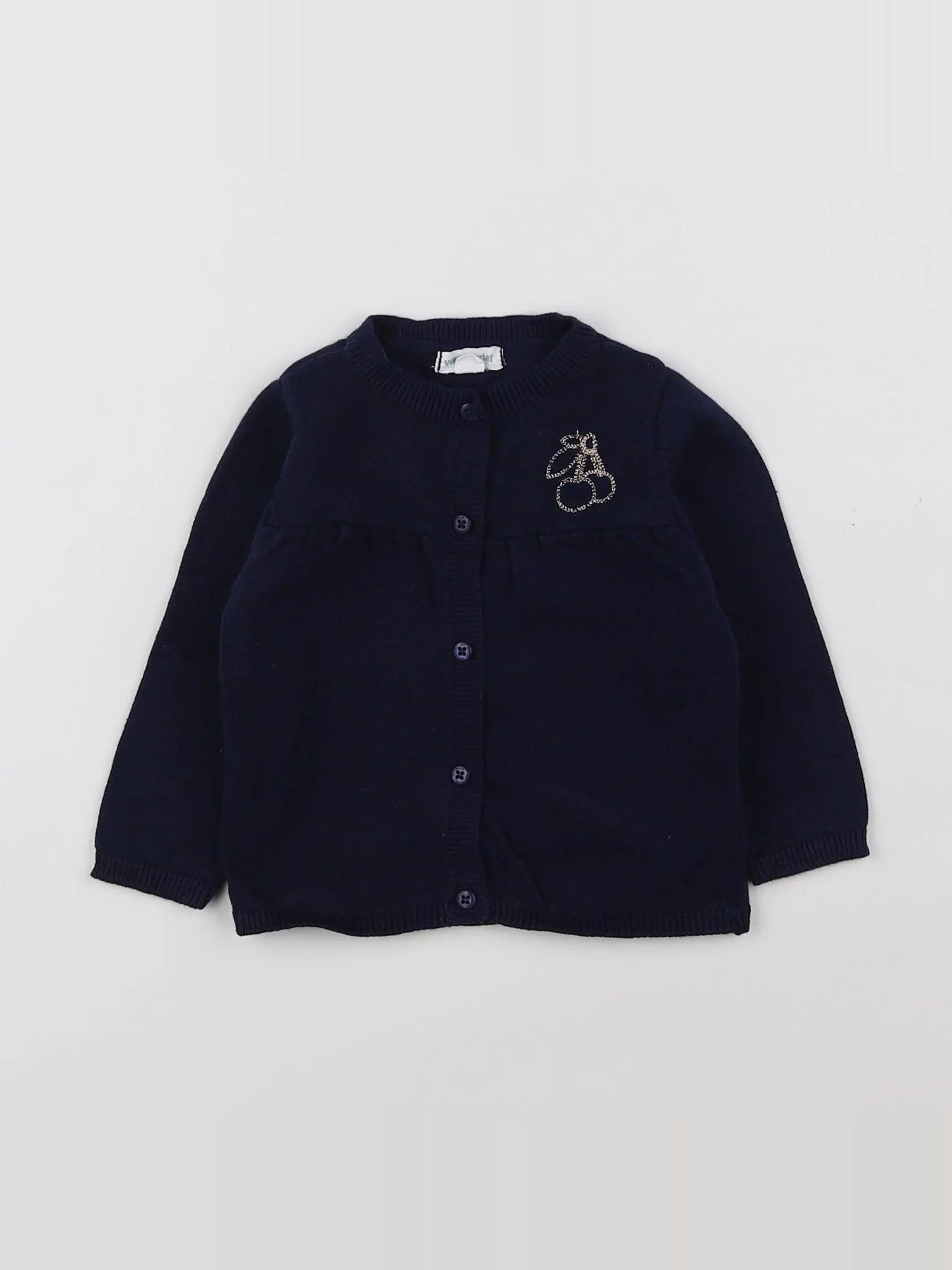 Vertbaudet - gilet bleu - 6 mois