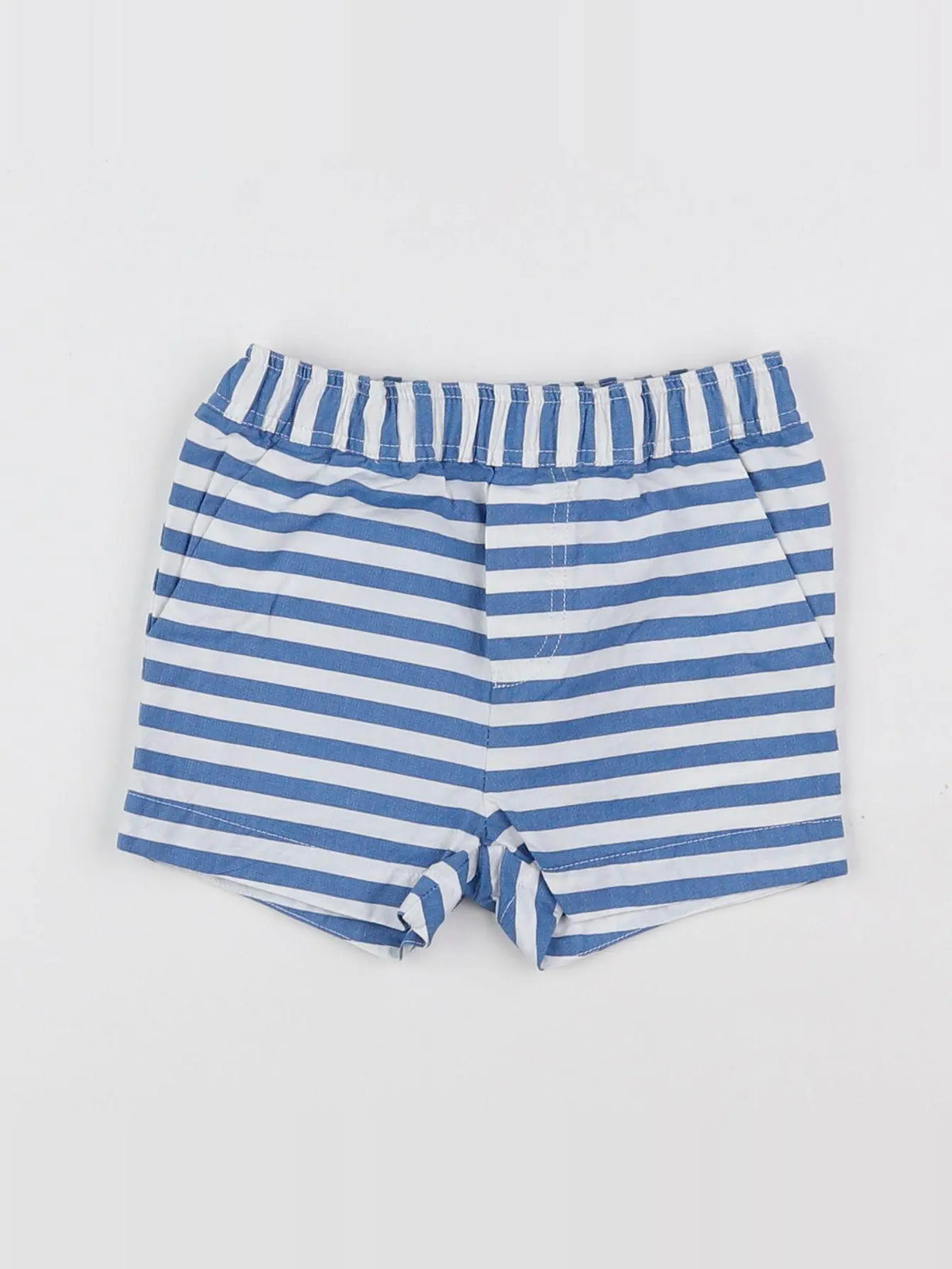 Jacadi - short bleu, blanc - 6 mois