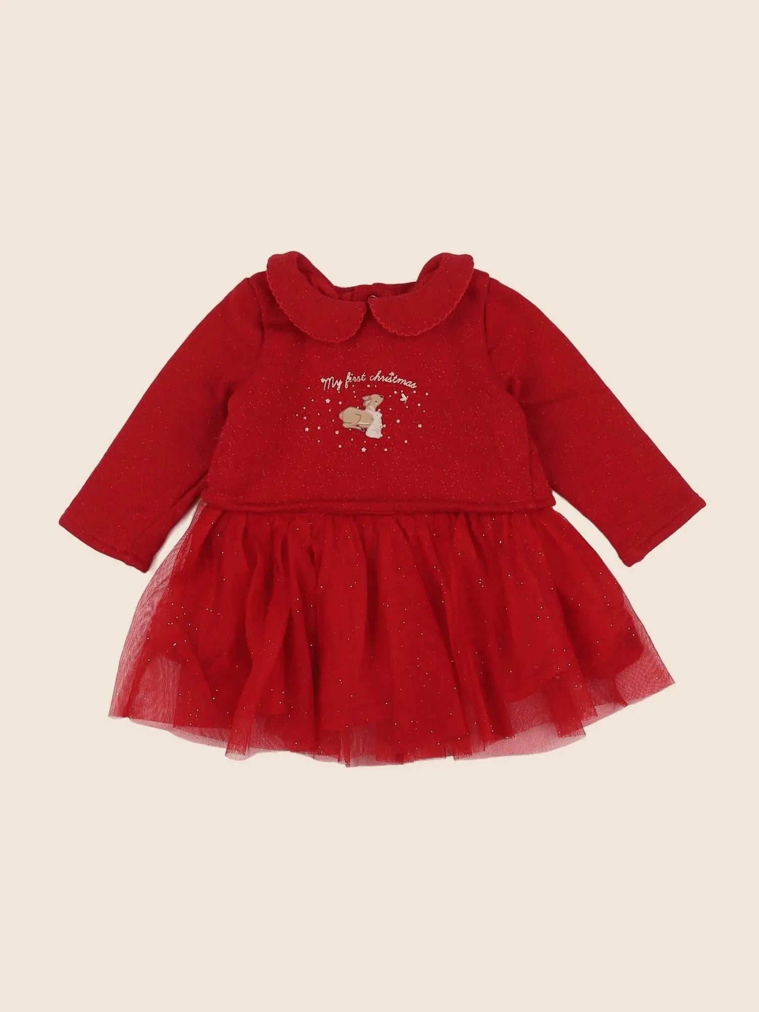 Vertbaudet - robe rouge - 6 mois