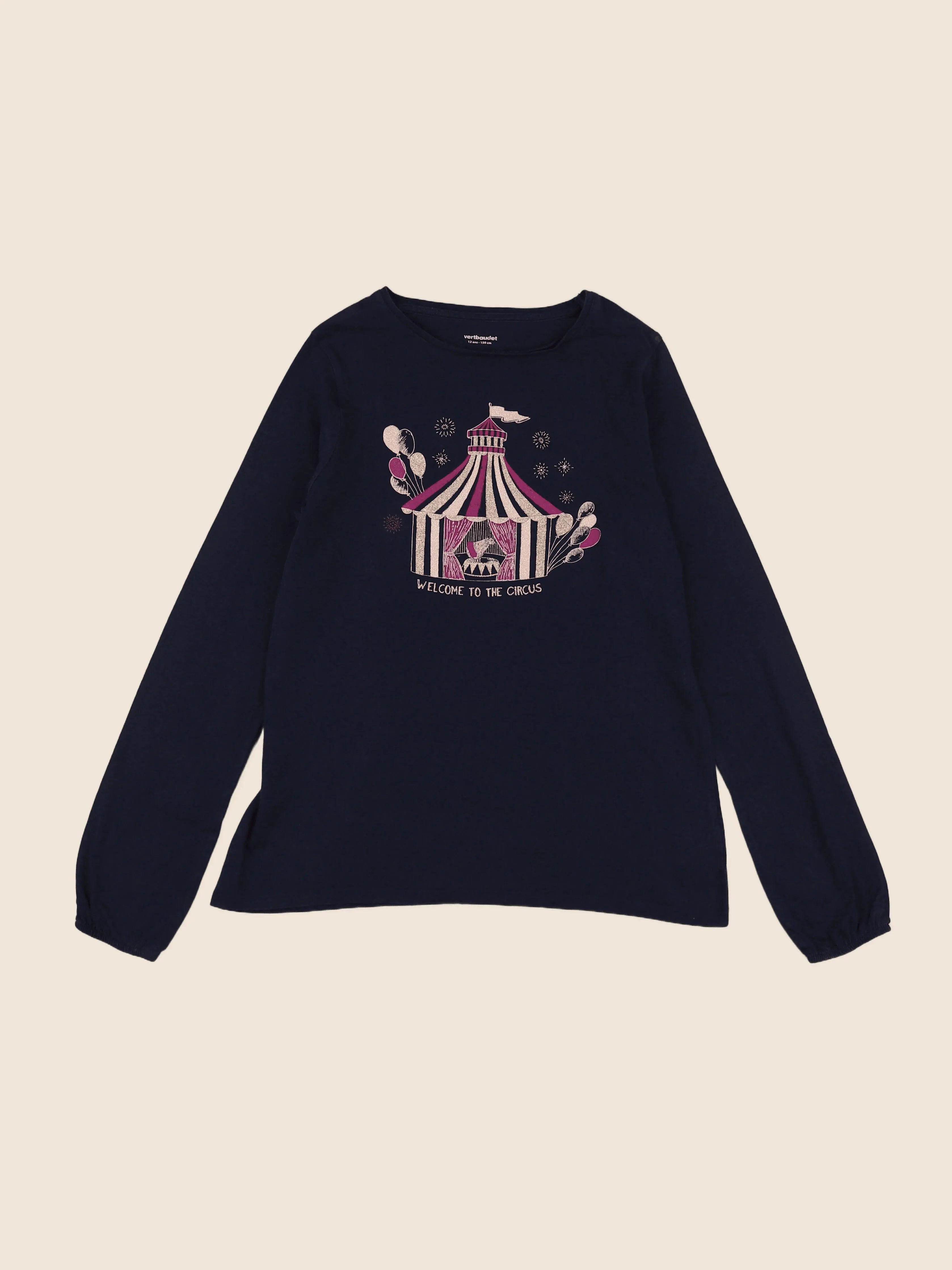 Vertbaudet - tee-shirt bleu, multicolore - 12 ans