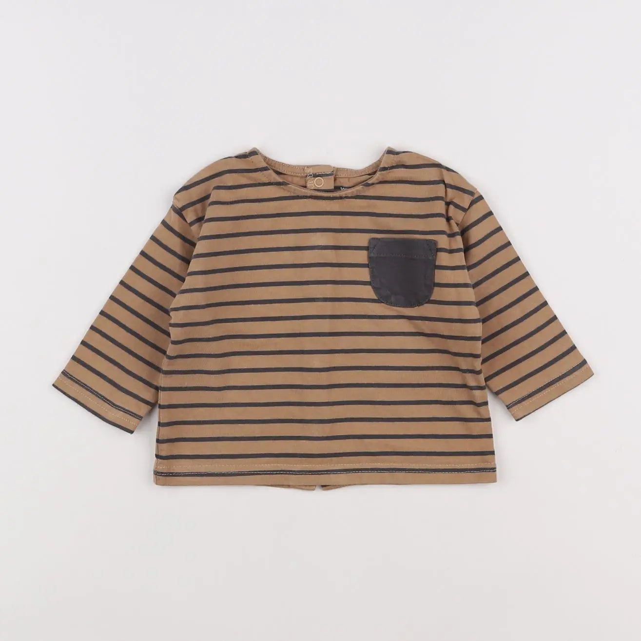Vertbaudet - tee-shirt marron - 6 mois