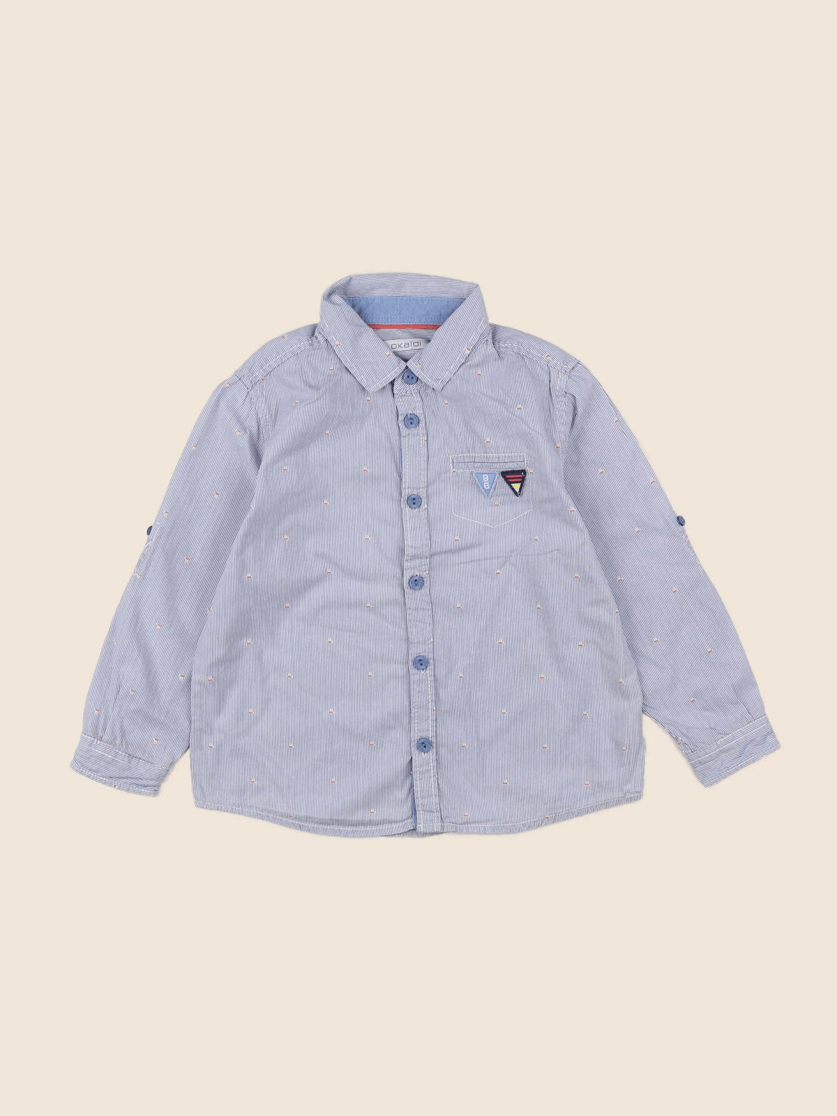 Okaidi - chemise bleu - 4 ans