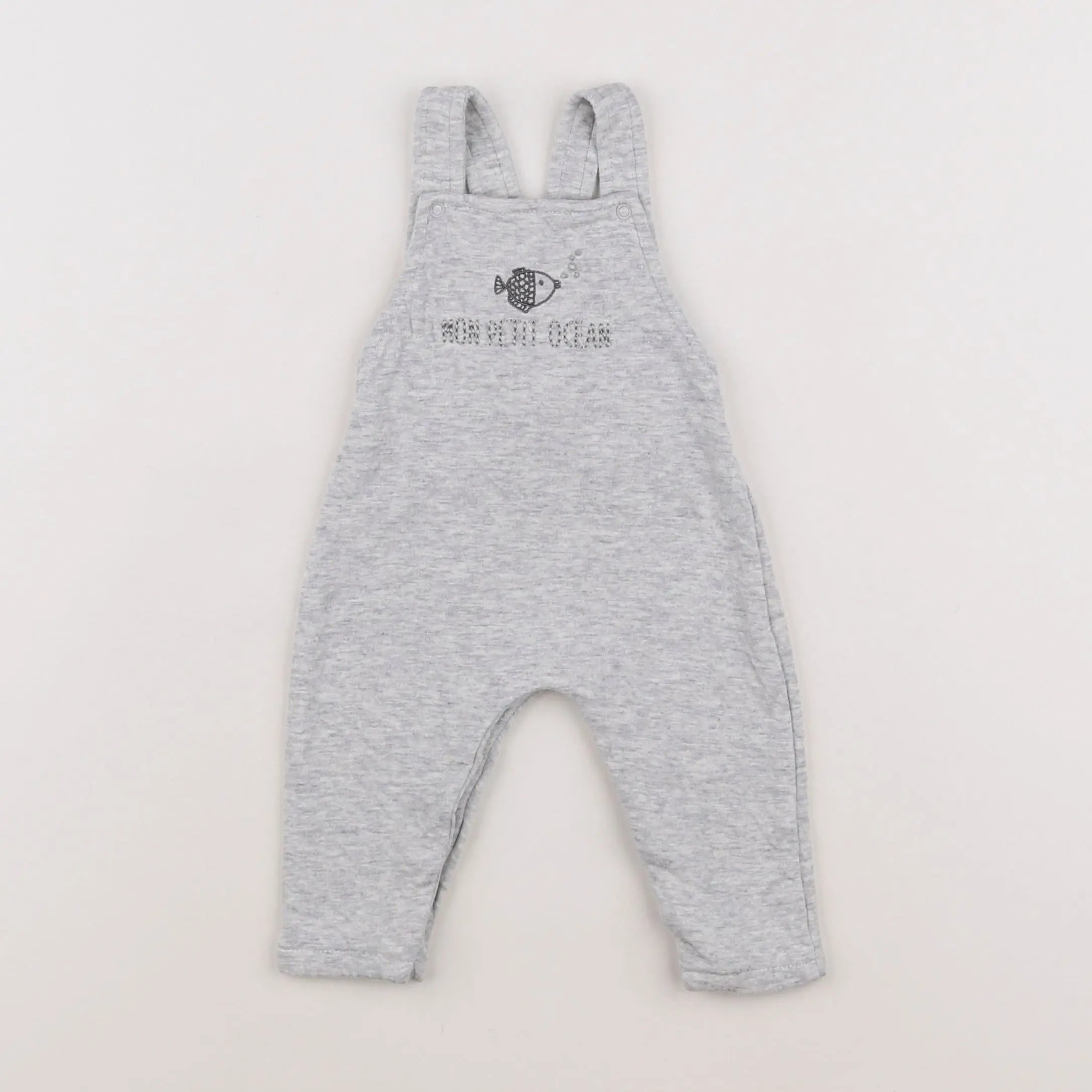 Vertbaudet - salopette gris - 3 mois