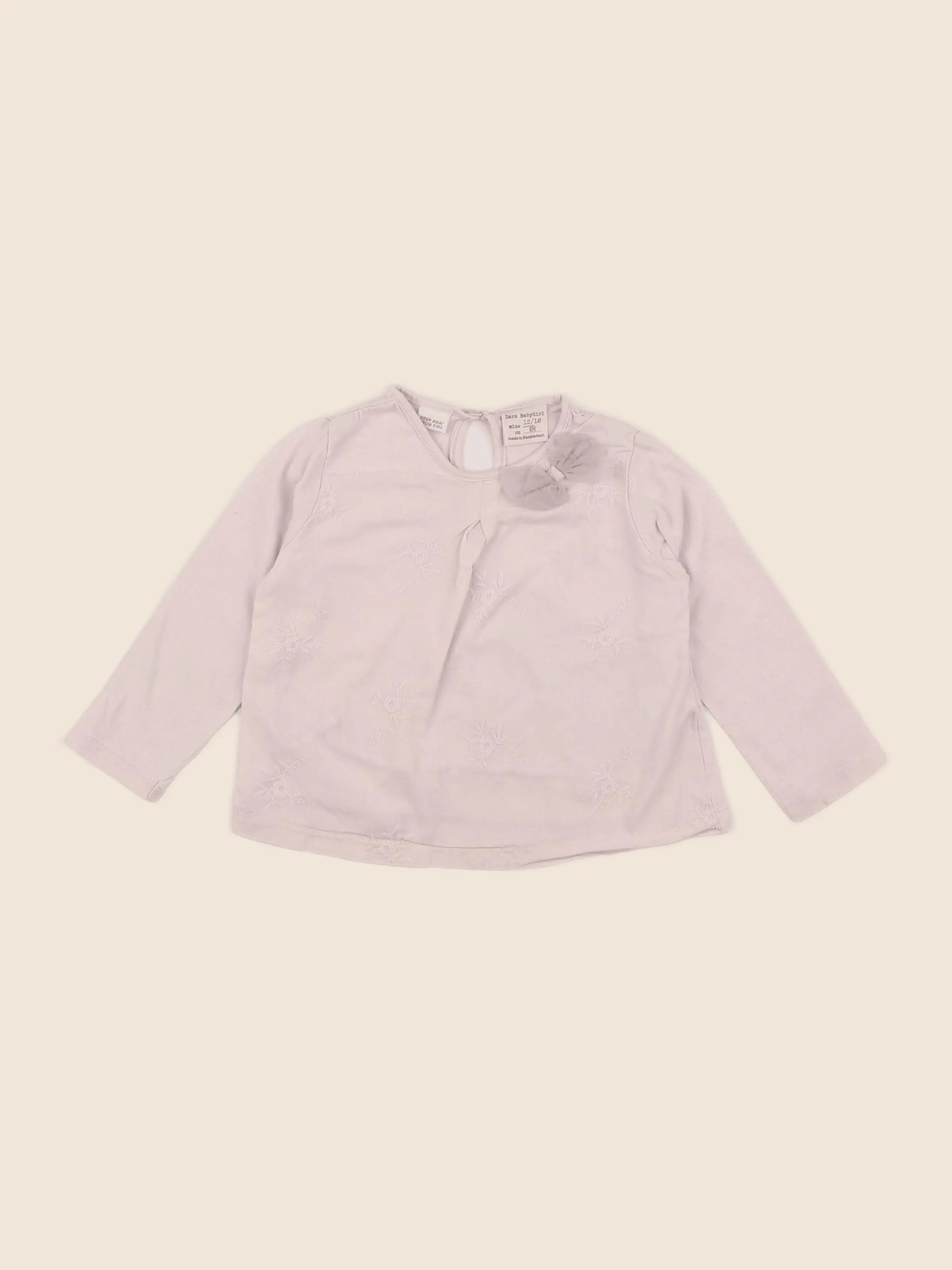 Zara - tee-shirt rose - 12/18 mois