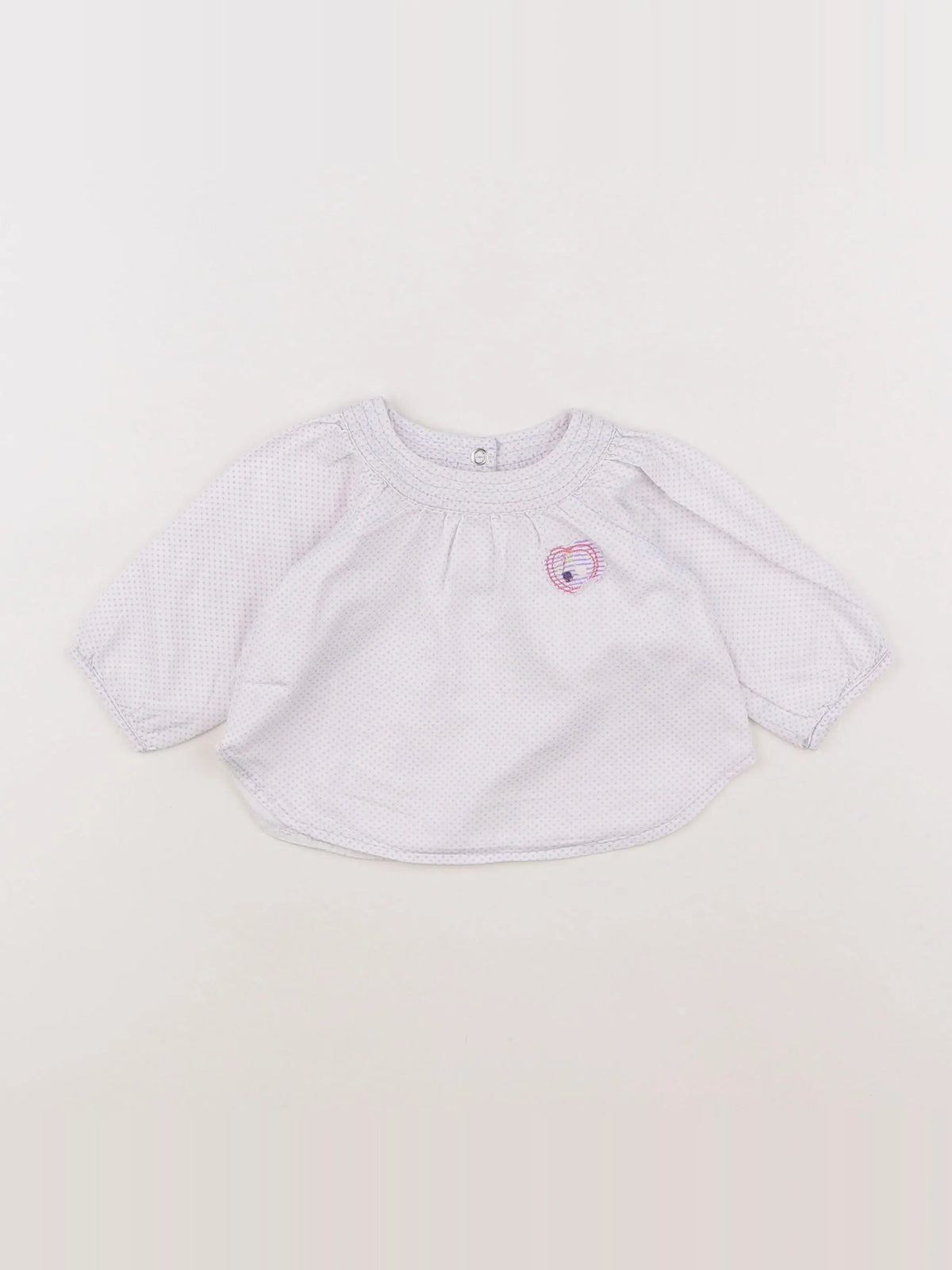 Tape à l'oeil - blouse blanc, violet - 6 mois