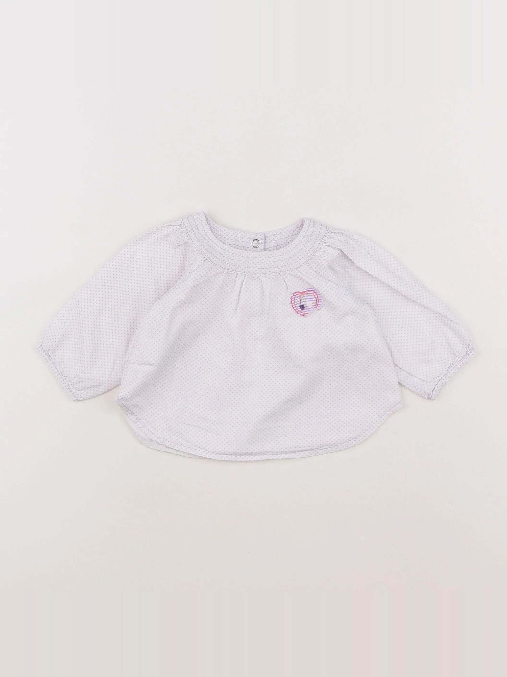Tape à l'oeil - blouse blanc, violet - 6 mois