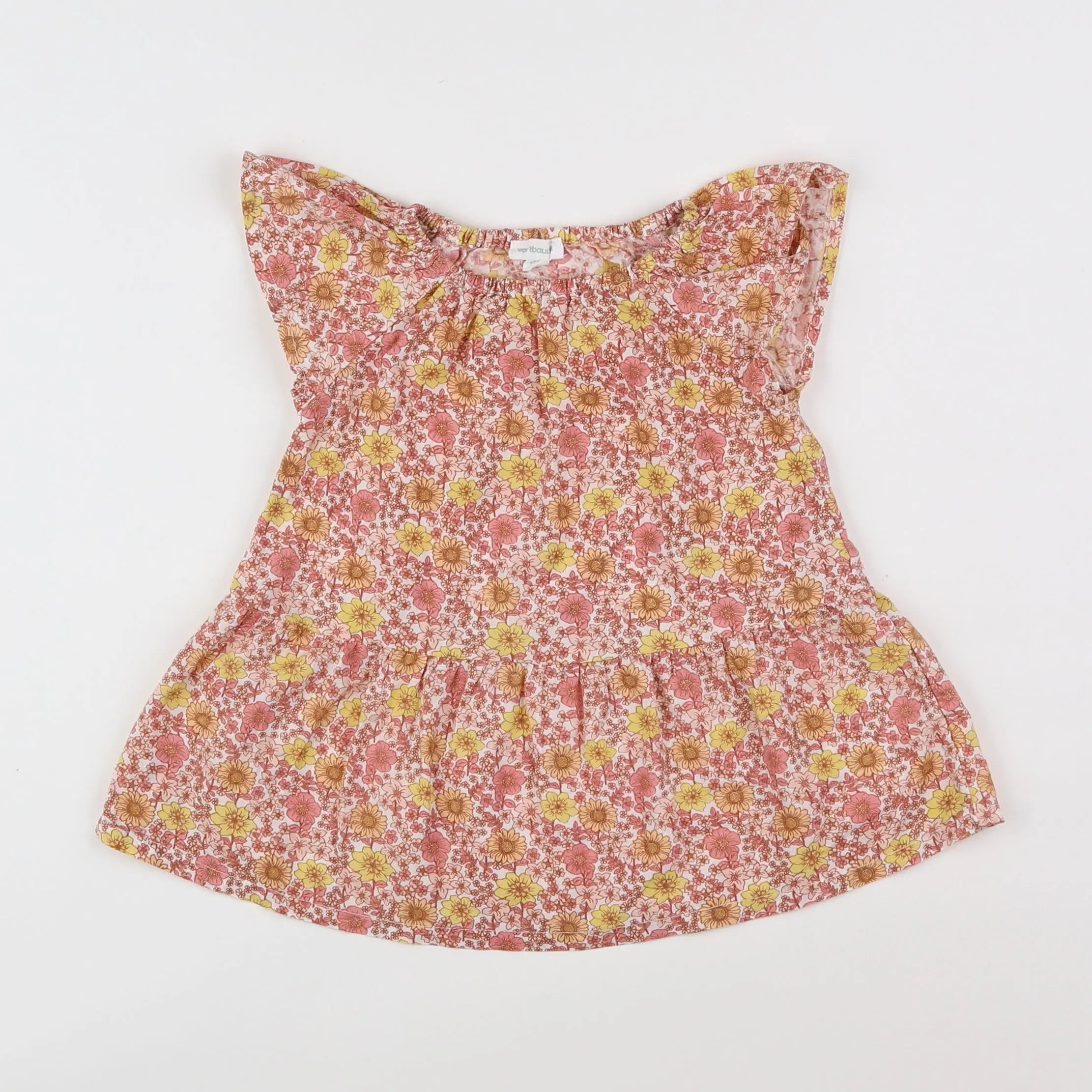 Vertbaudet - robe multicolore - 6 mois