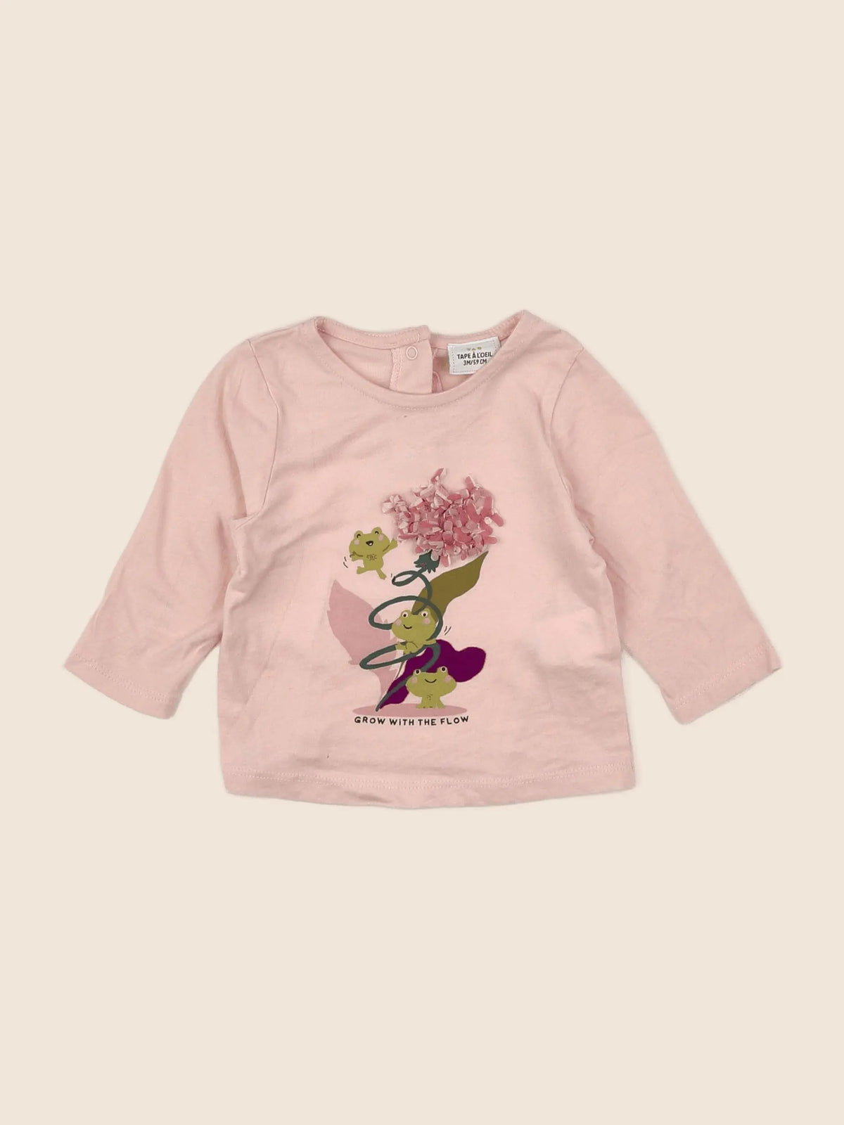 Tape à l'oeil - tee-shirt rose - 3 mois