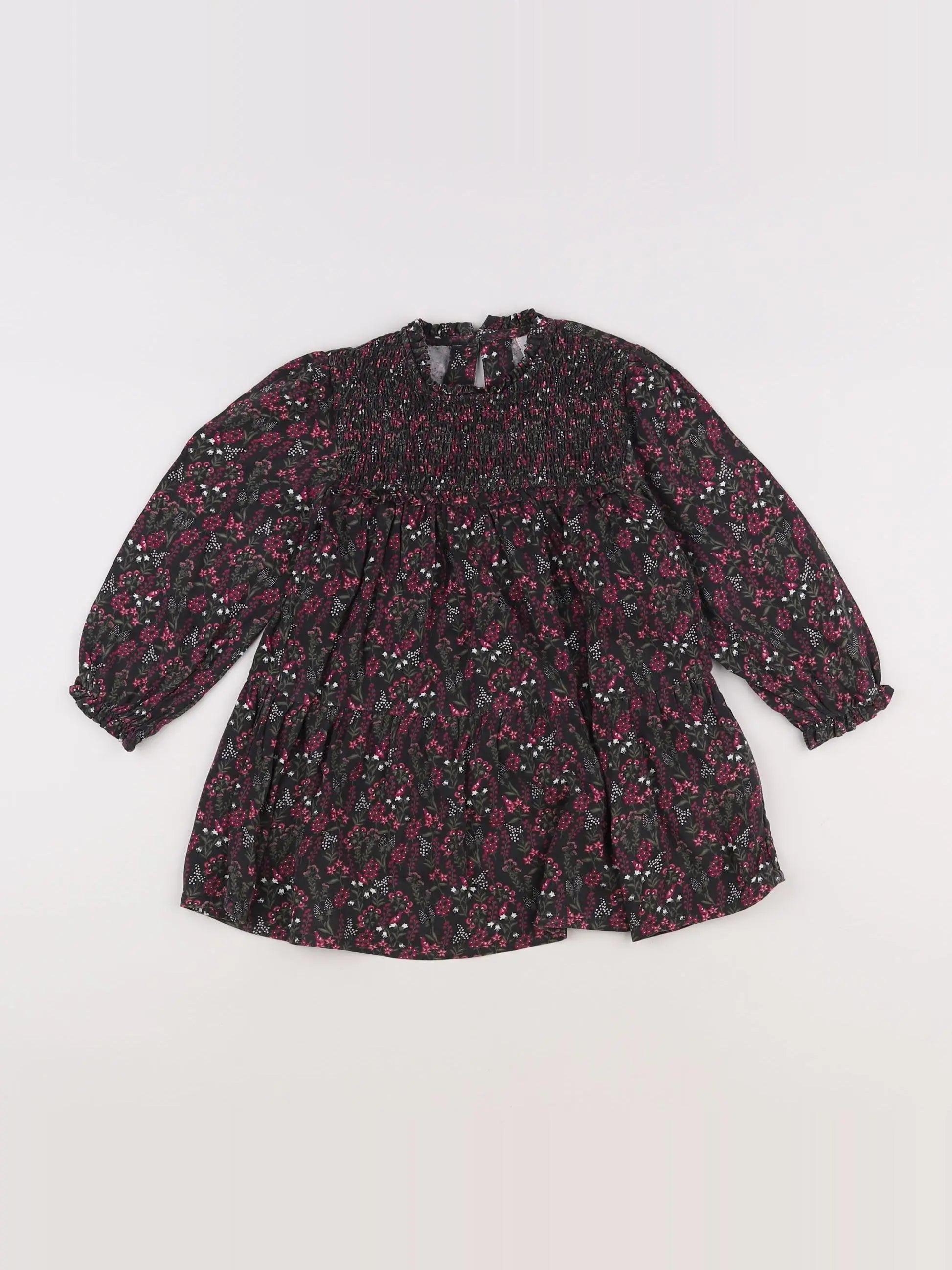 Tape à l'oeil - robe marron, rose - 2 ans