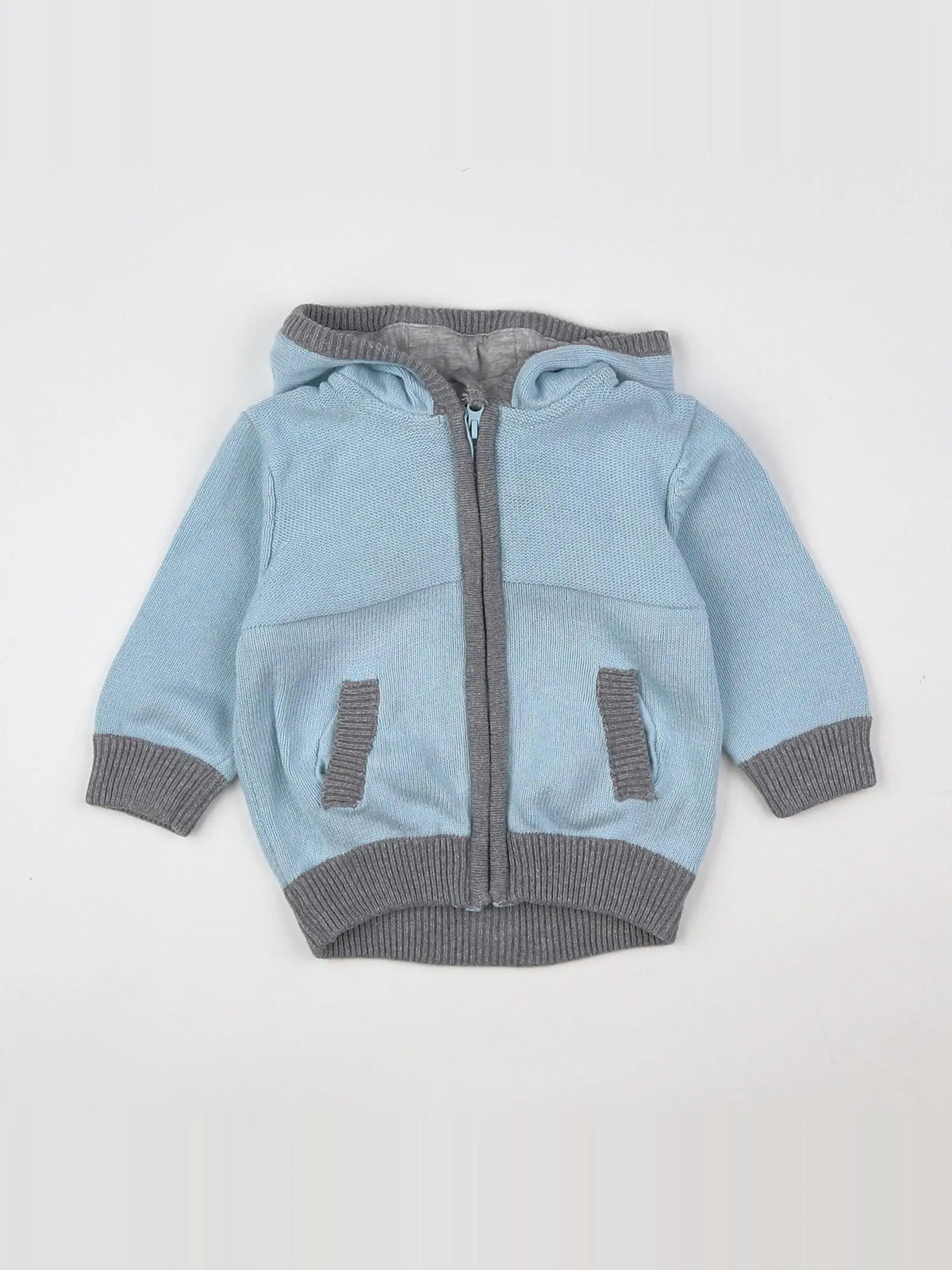 Vertbaudet - gilet bleu - 6 mois