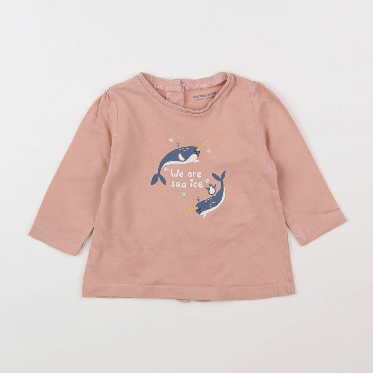 Vertbaudet - tee-shirt rose - 6 mois
