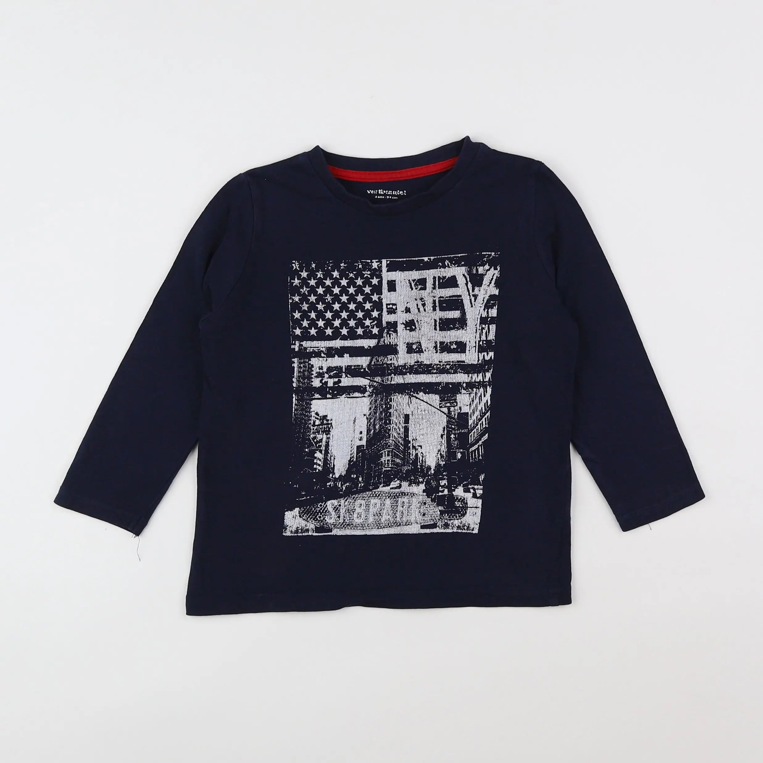 Vertbaudet - tee-shirt bleu - 3 ans