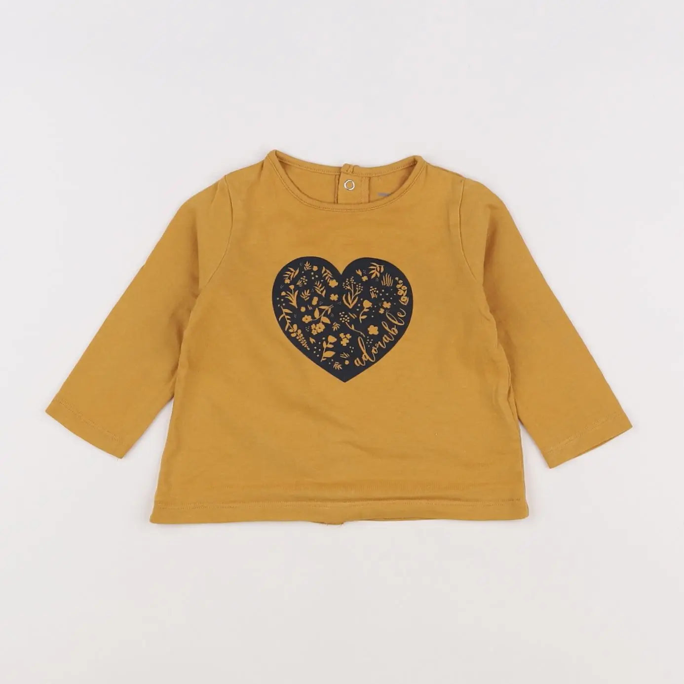 Vertbaudet - tee-shirt jaune - 6 mois