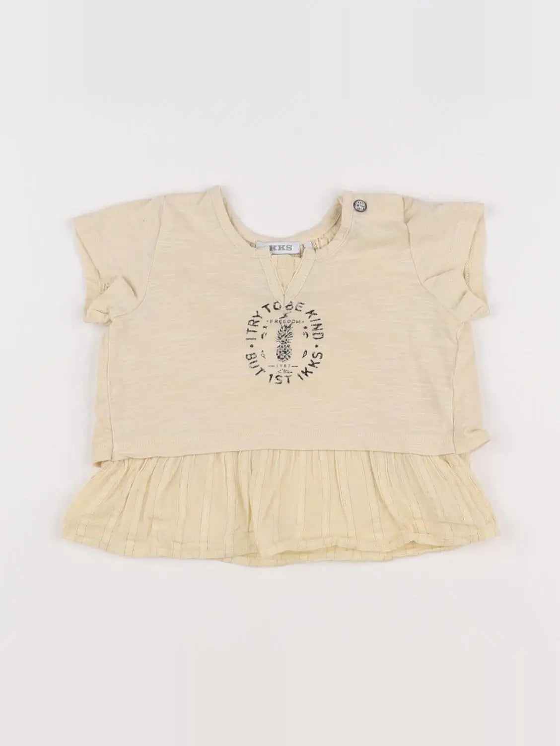 IKKS - tee-shirt jaune - 12 mois