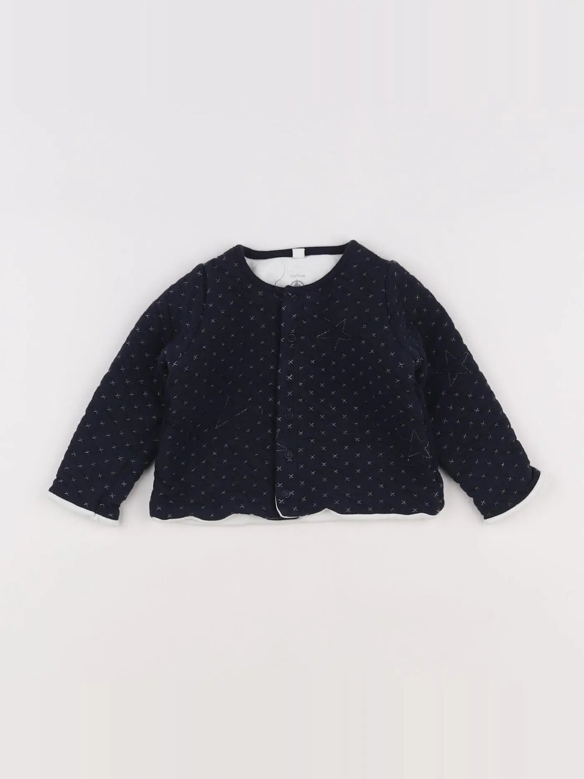Petit Bateau - sweat bleu - 12 mois