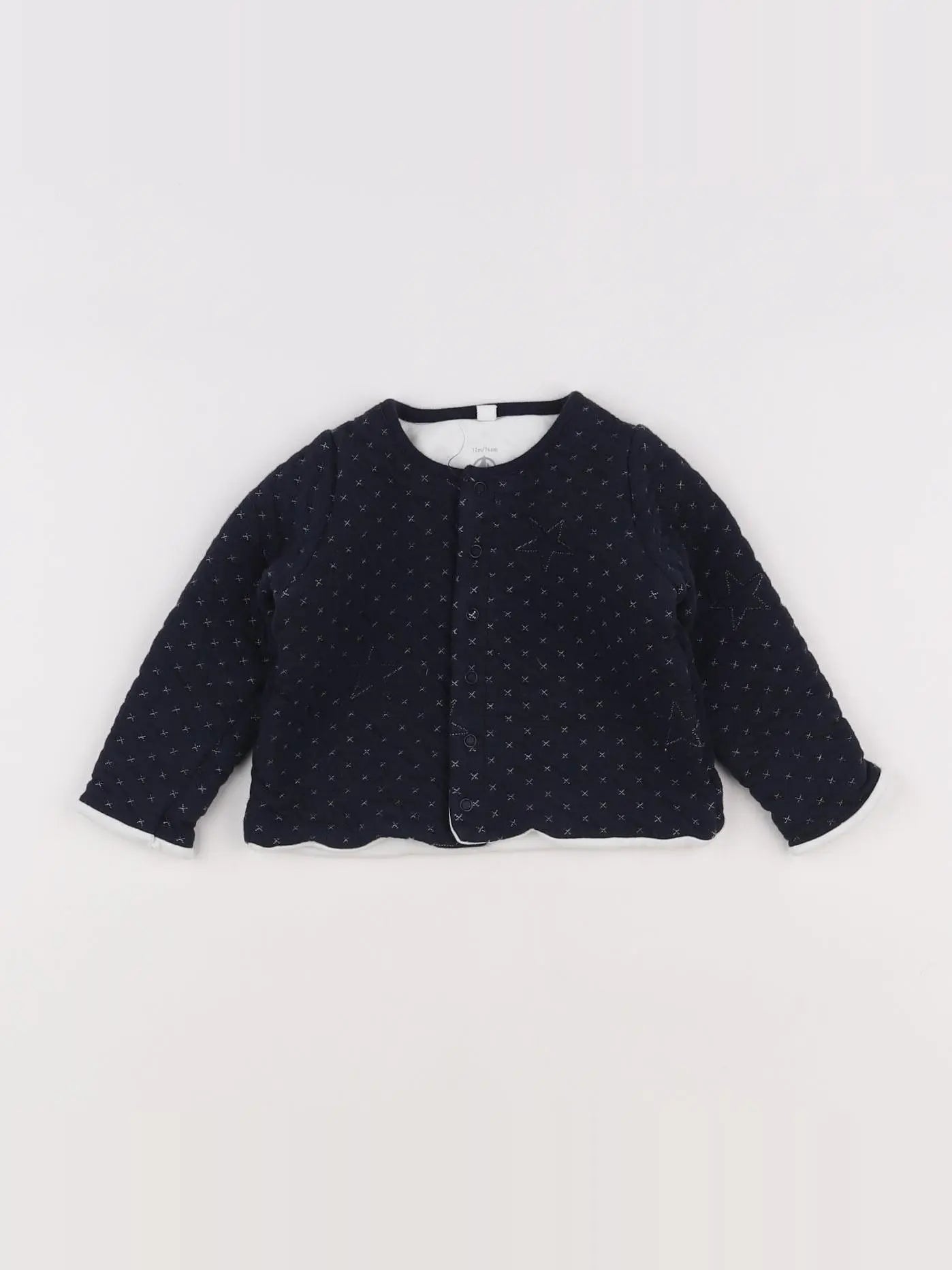 Petit Bateau - sweat bleu - 12 mois