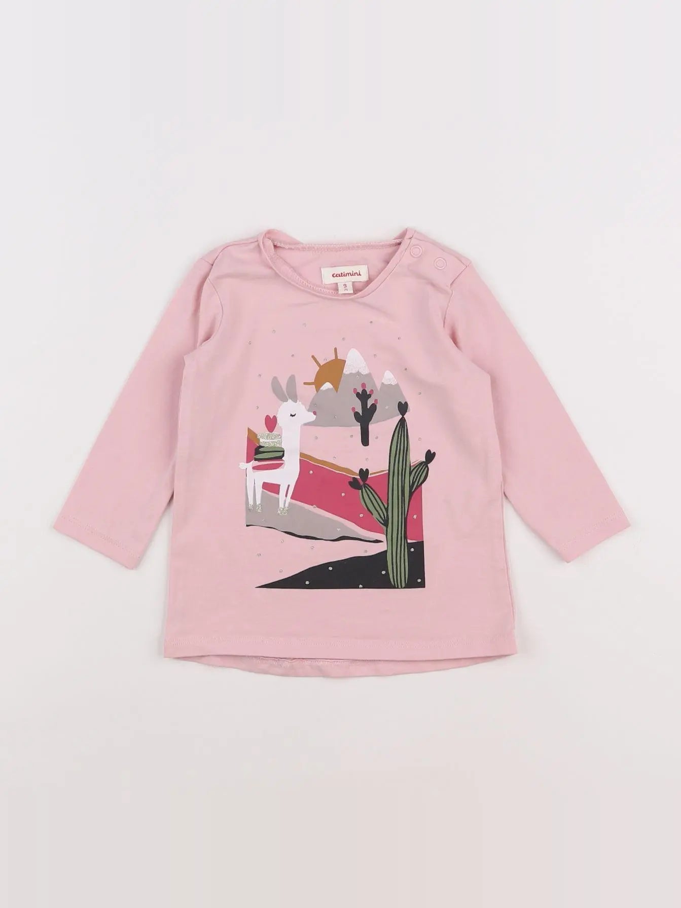 Catimini - tee-shirt rose - 9 mois