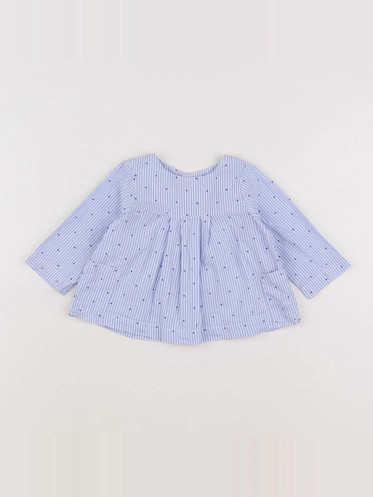 Jacadi - blouse bleu - 6 mois