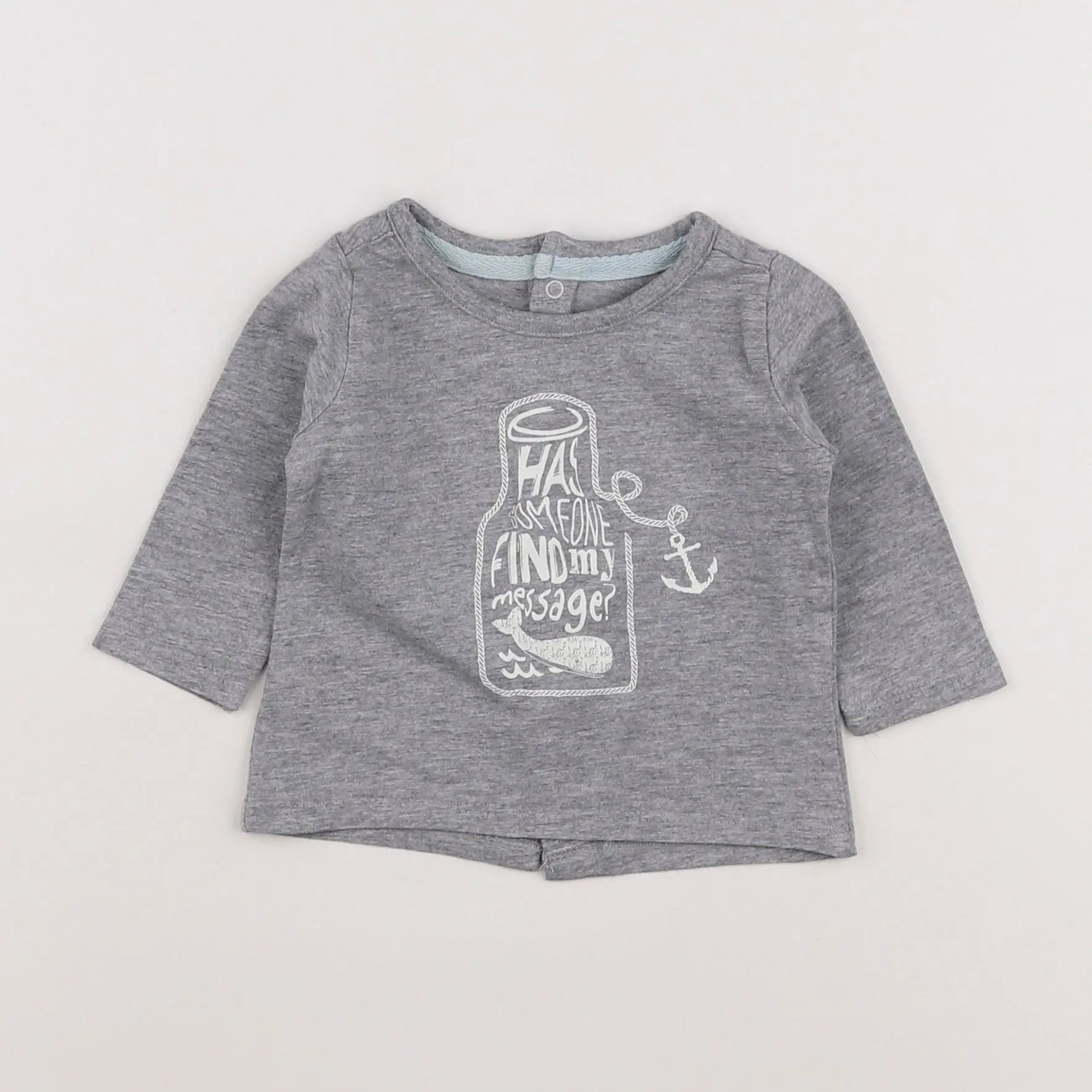 Vertbaudet - tee-shirt gris - 3 mois