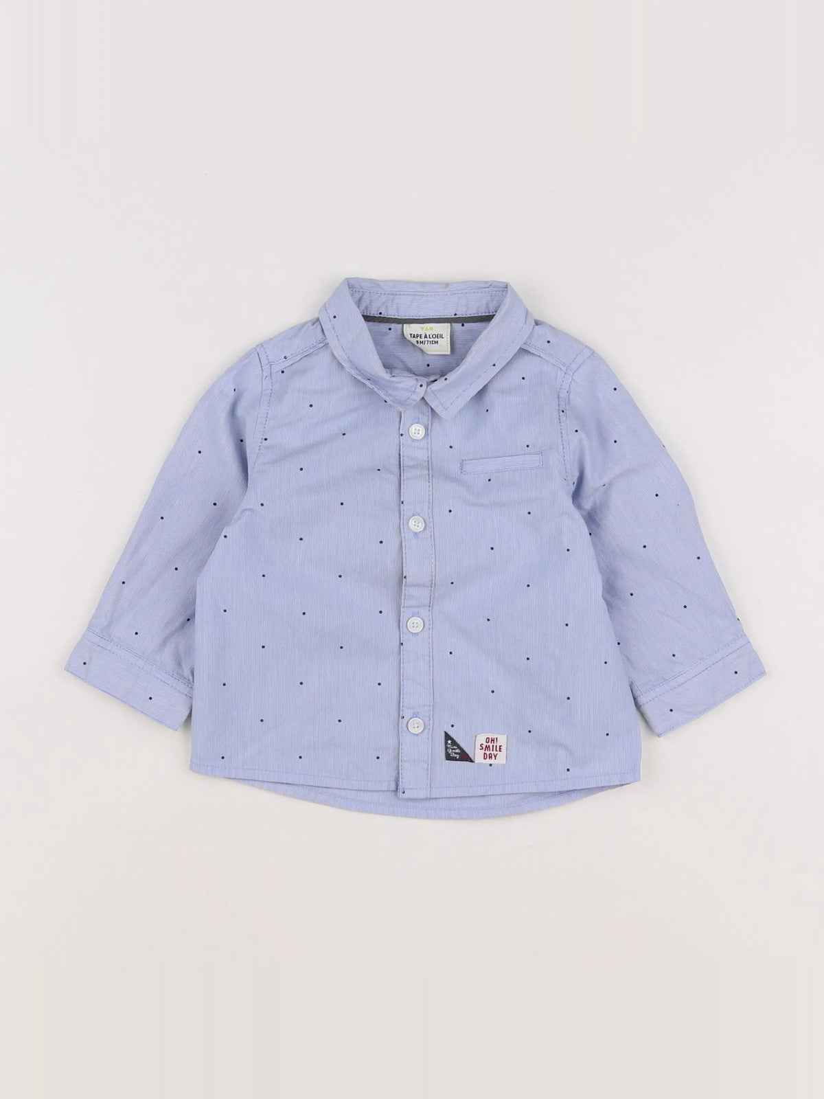 Tape à l'oeil - chemise bleu - 9 mois