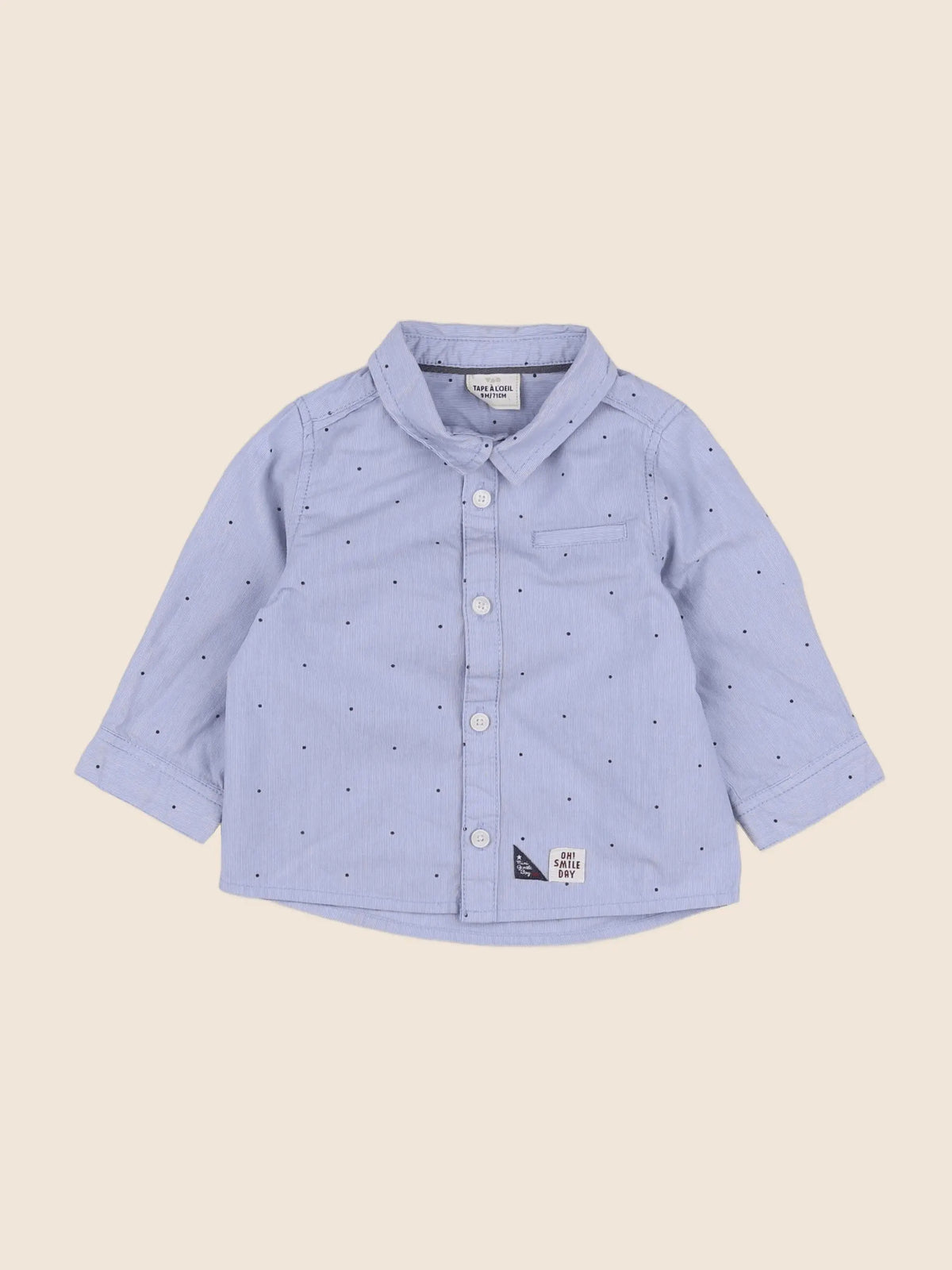 Tape à l'oeil - chemise bleu - 9 mois