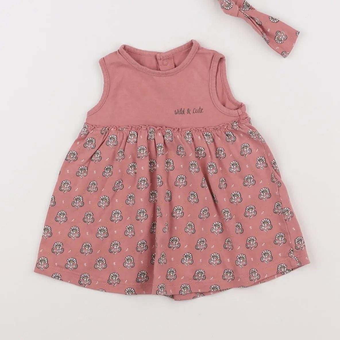 Vertbaudet - robe rose - 3 mois