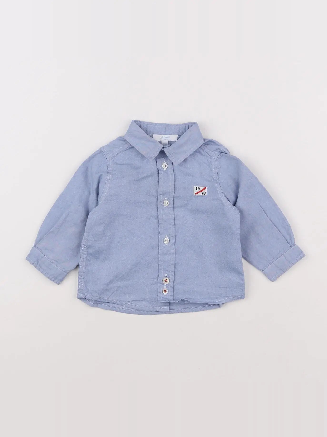 Jacadi - chemise bleu - 6 mois