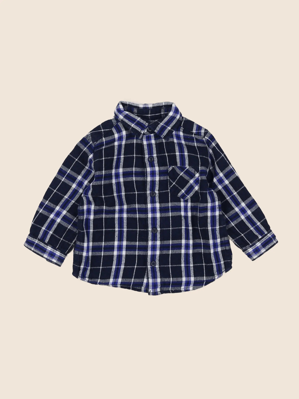 Boutchou - chemise bleu - 6 mois