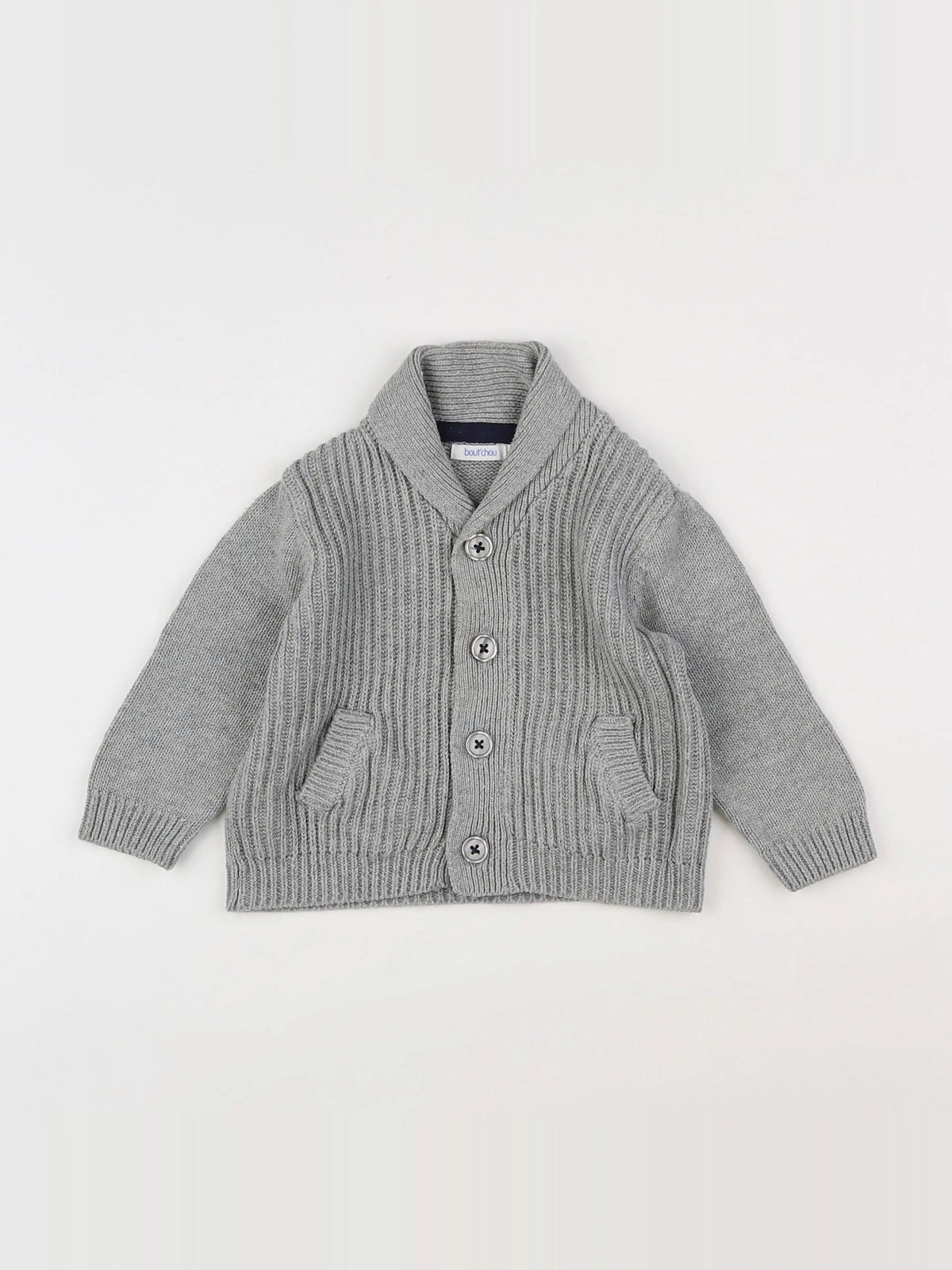 Boutchou - gilet gris - 6 mois