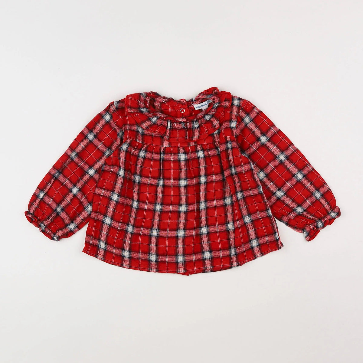 Vertbaudet - blouse rouge - 18 mois