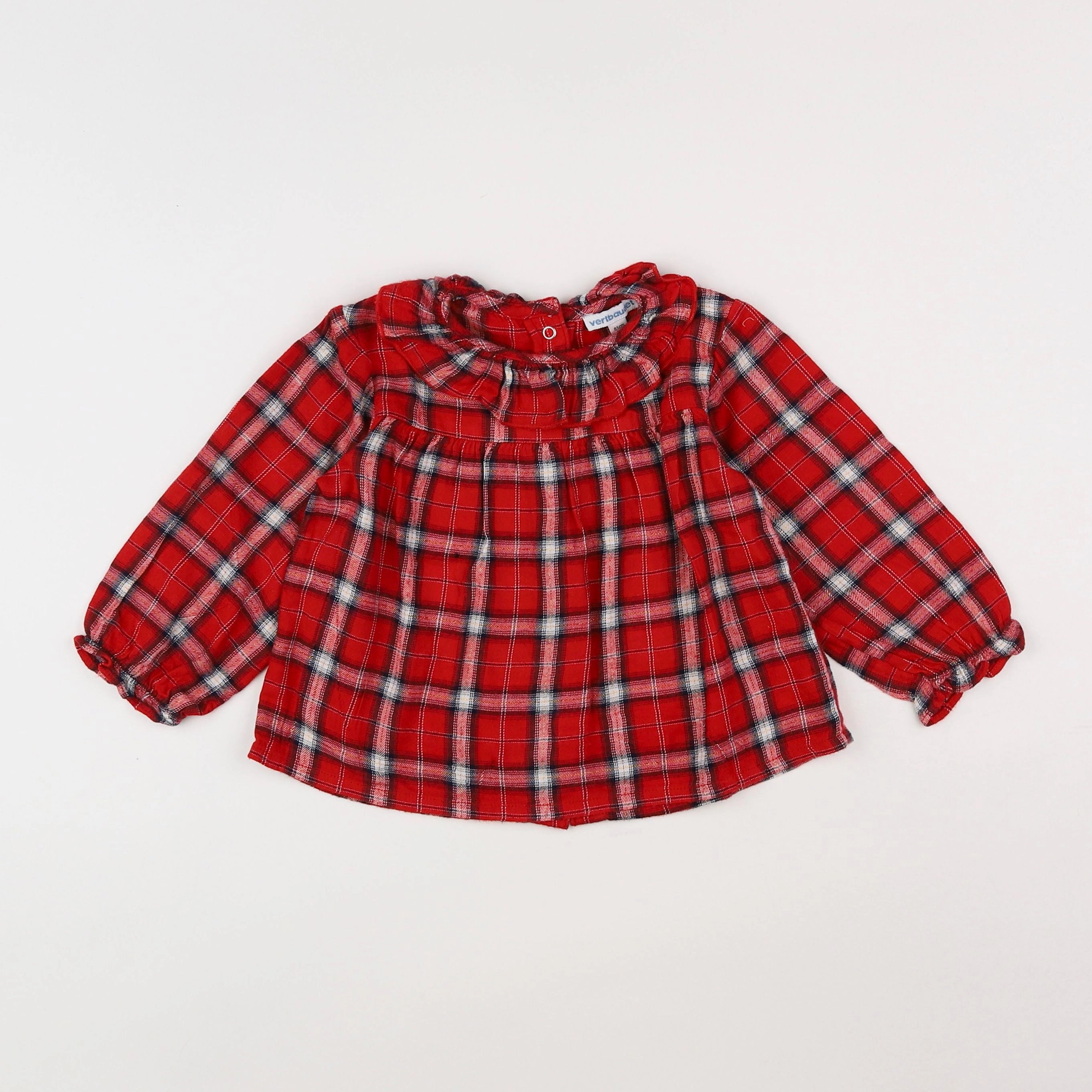 Vertbaudet - blouse rouge - 18 mois