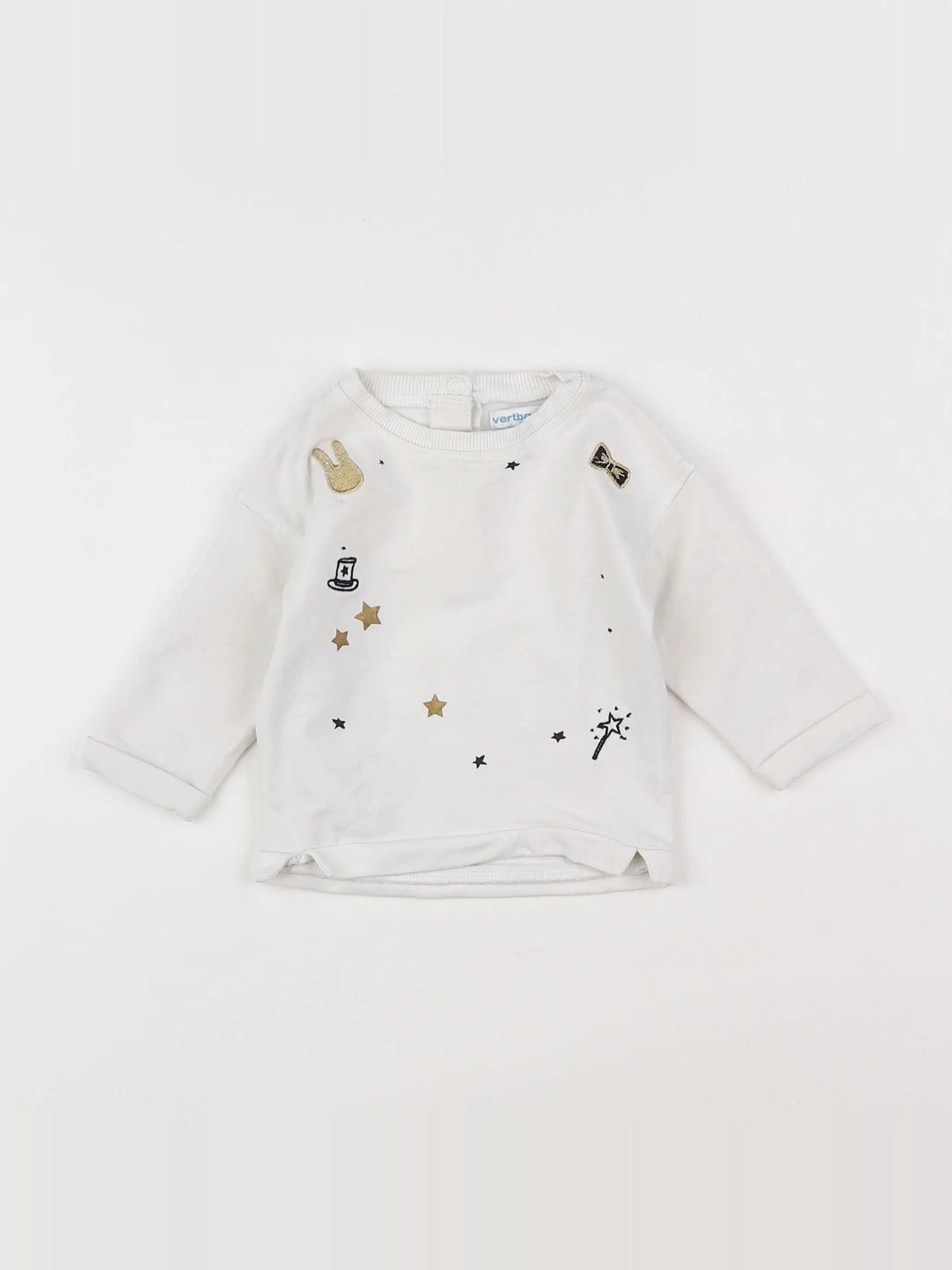Vertbaudet - tee-shirt blanc - 3 mois