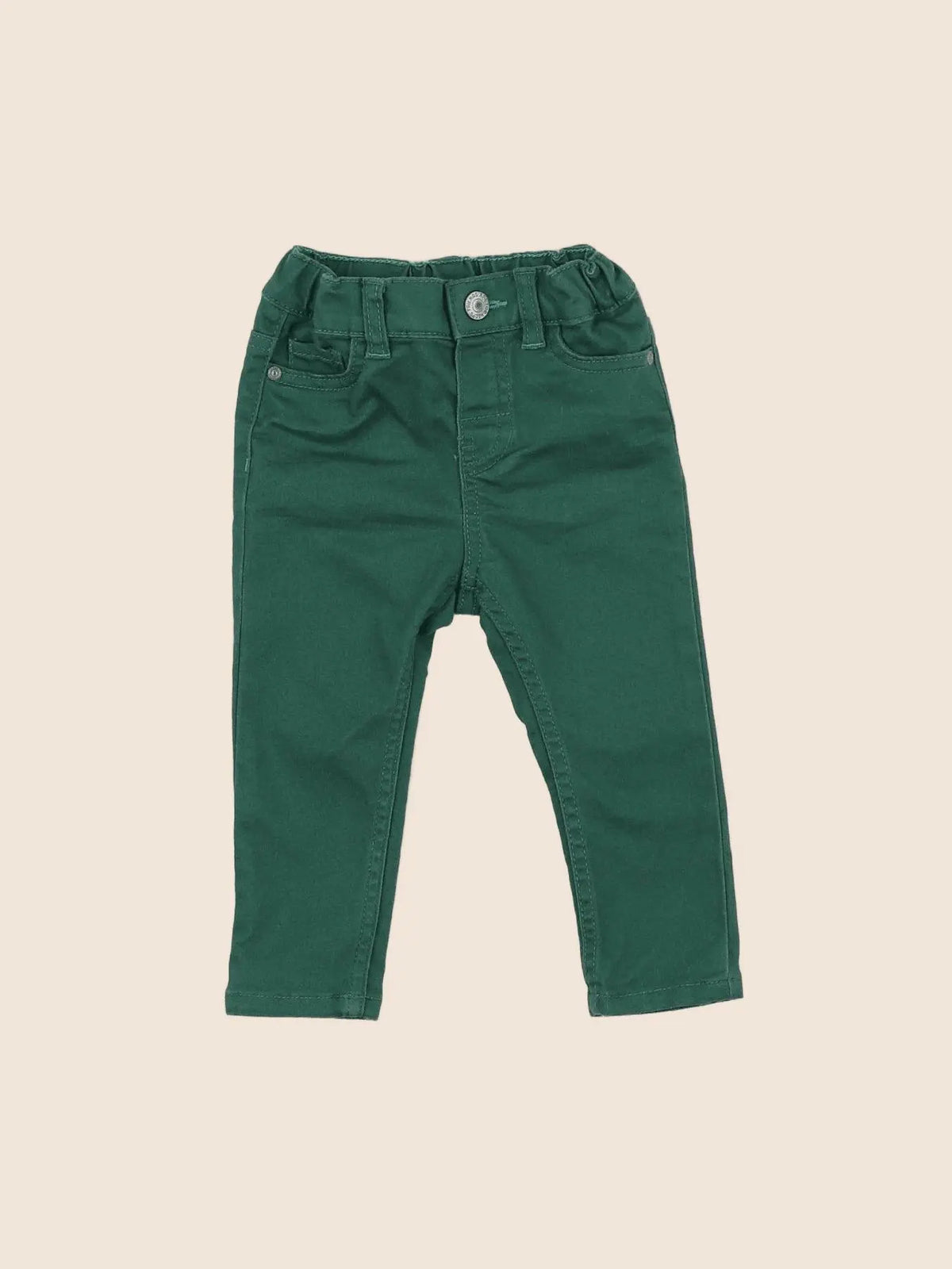 H&M - jean vert - 6/9 mois