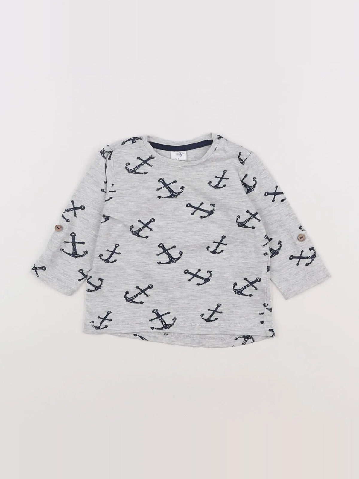 H&M - tee-shirt gris - 4/6 mois