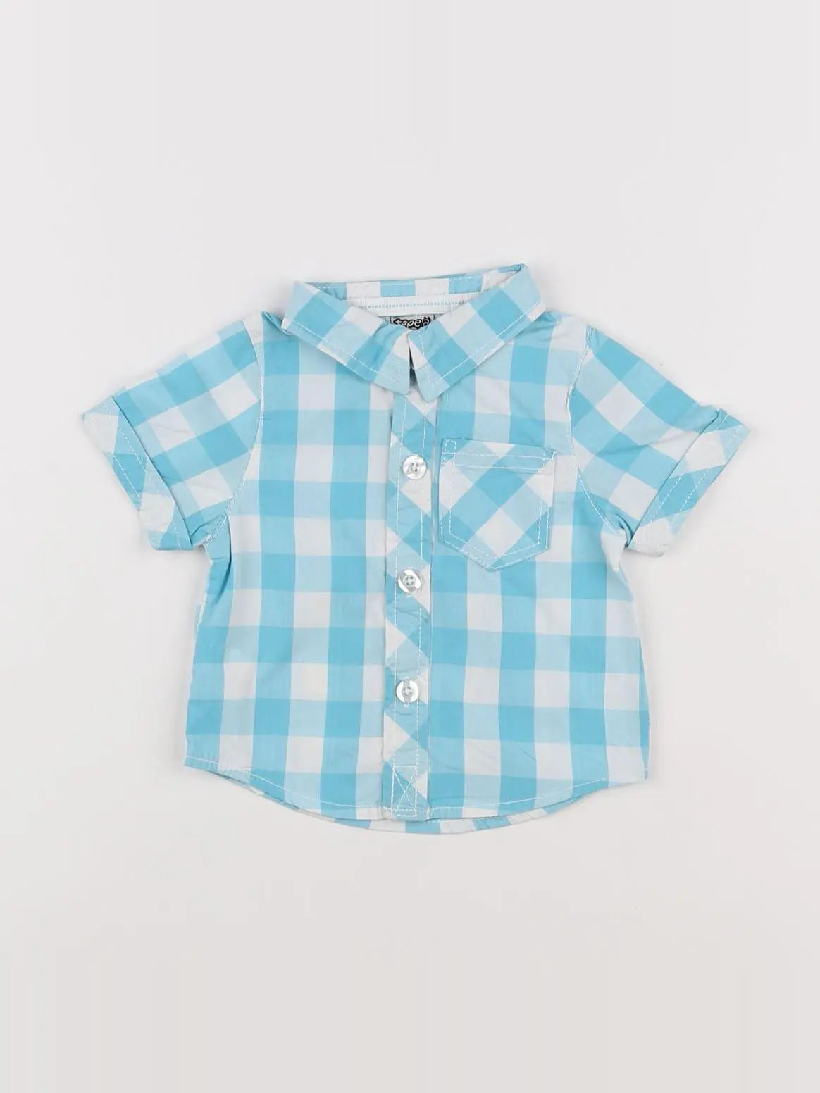 Tape à l'oeil - chemise blanc, bleu - 6 mois