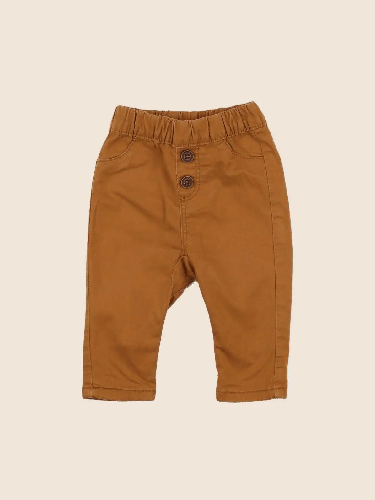 Tape à l'oeil - pantalon doublé marron - 3 mois