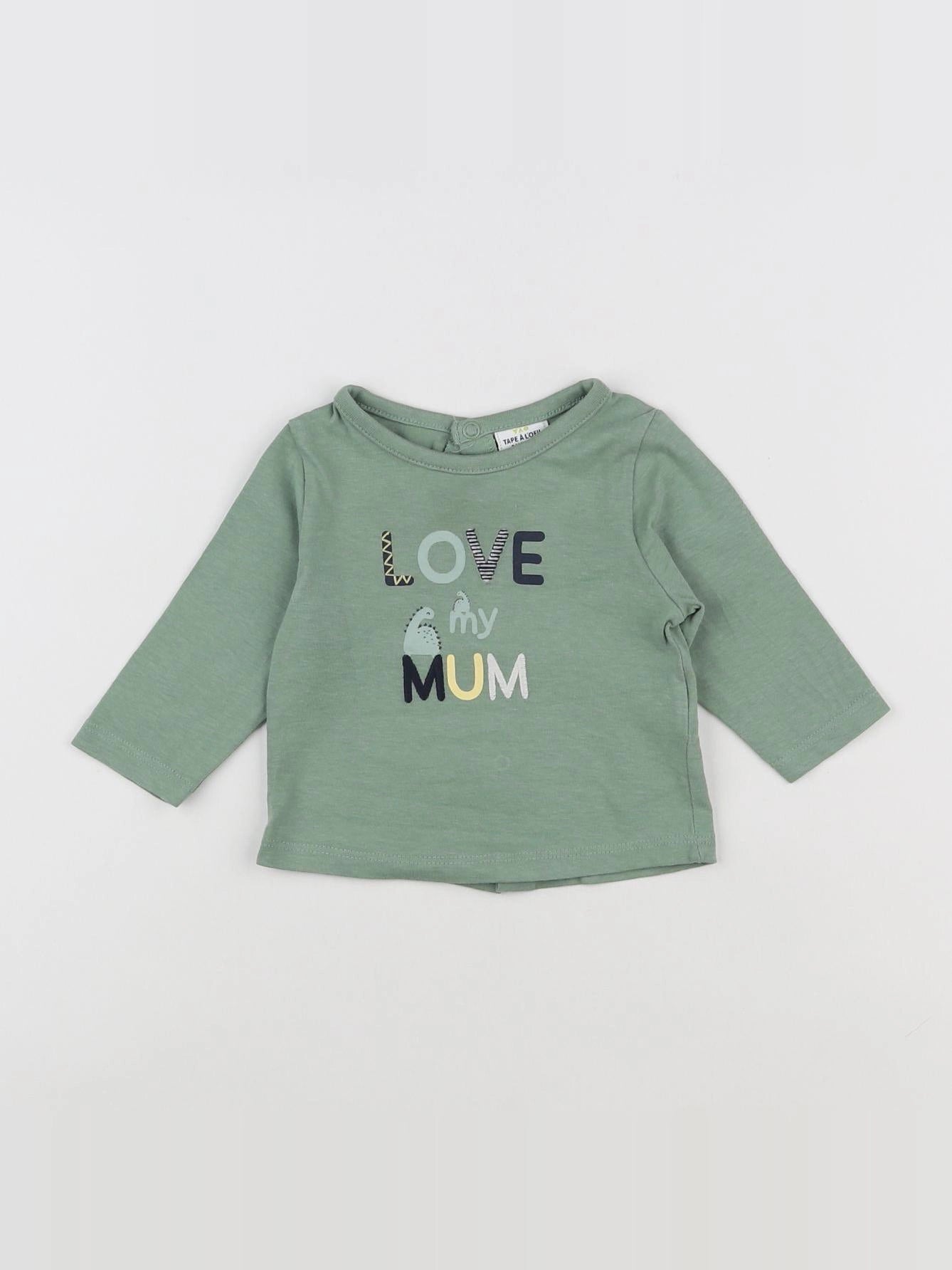 Tape à l'oeil - tee-shirt vert - 3 mois