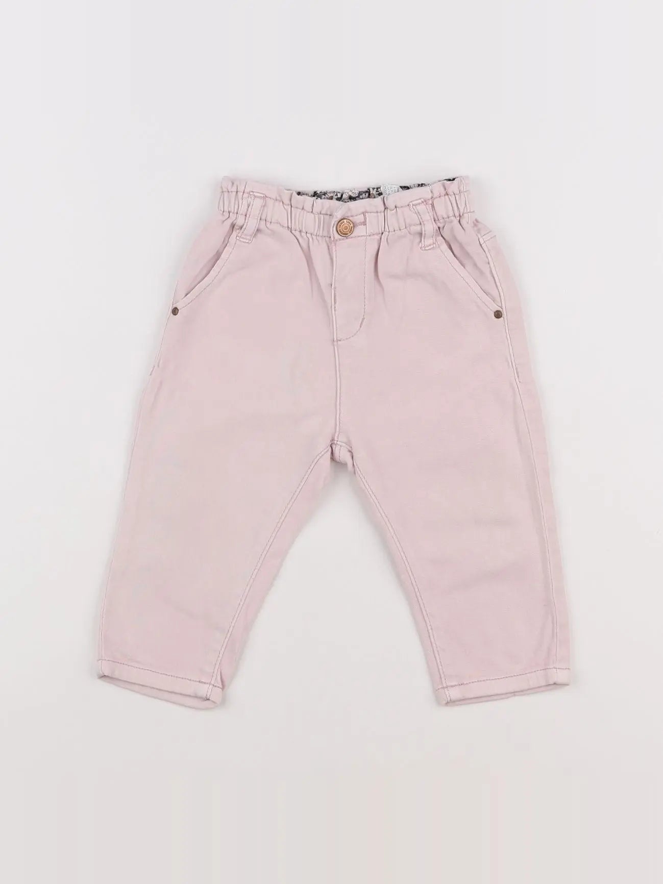 Zara - pantalon rose - 6/9 mois